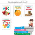 Baby board books collection  ABC, Wild Animals Fruits and Numbers : Allinone toddler learning set, travelfriendly books for 
