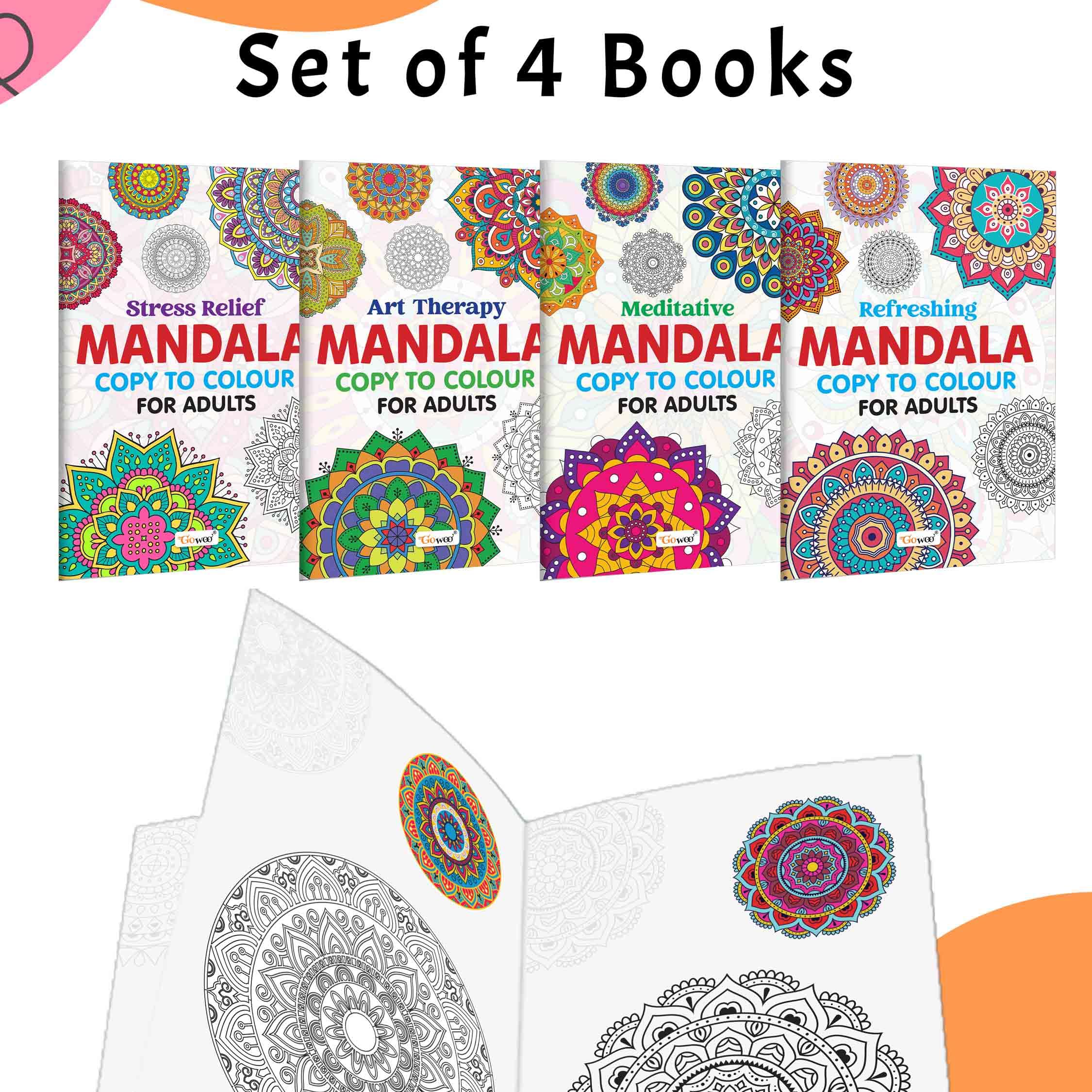 Stress Relief, Art Therapy, Refreshing  Mandala Copy to Colour for Adults and More  Calming Mandala Colouring Art, Peaceful Ma