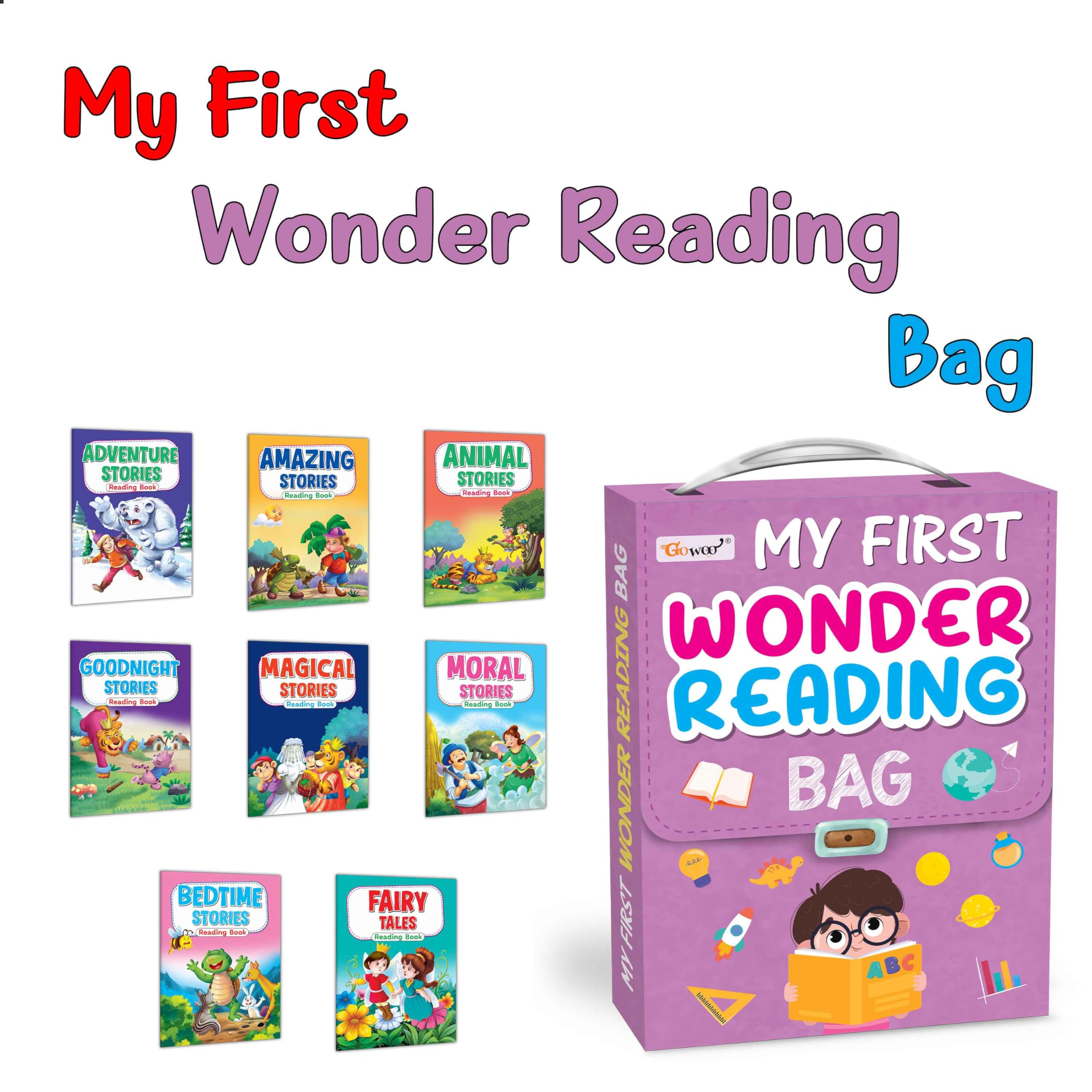 Ukg Class Picture Story Book Bag Set of 8 Story books : Story book set for children, Early learning library book, Adventure Stor