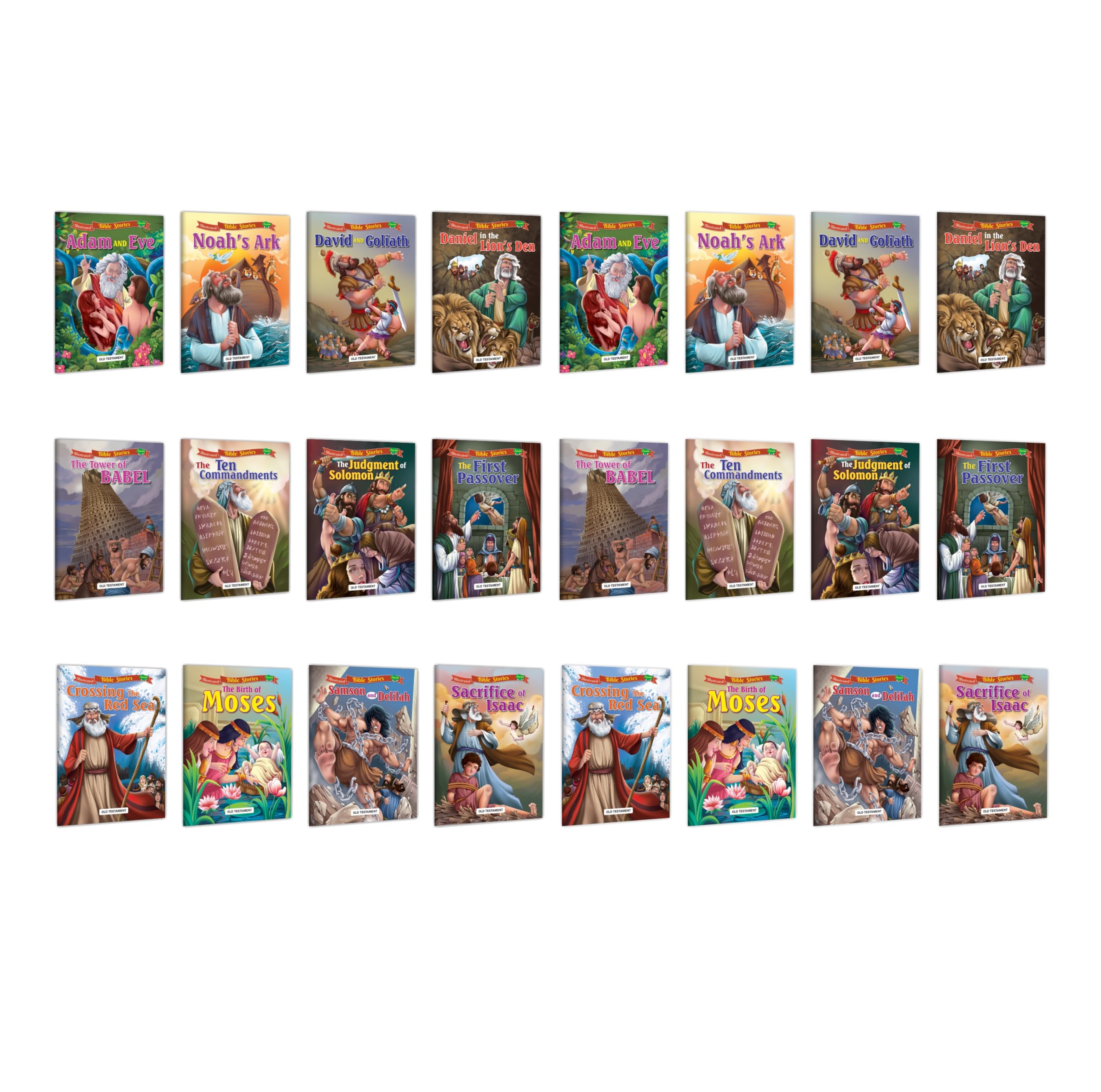 Illustrated Bible Story Books Complete Combo | Pack Of 24 Story Books