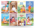 Story Books for Kids  Indian Saints and Writers (Set of 8 Books) (Hindi) (Illustrated)  Ramakrishna Paramahansa, Shankarachary