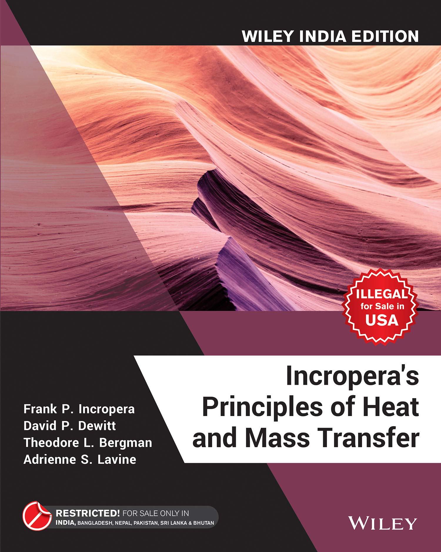 Incroperas Principles of Heat and Mass Transfer, Wiley India Edition