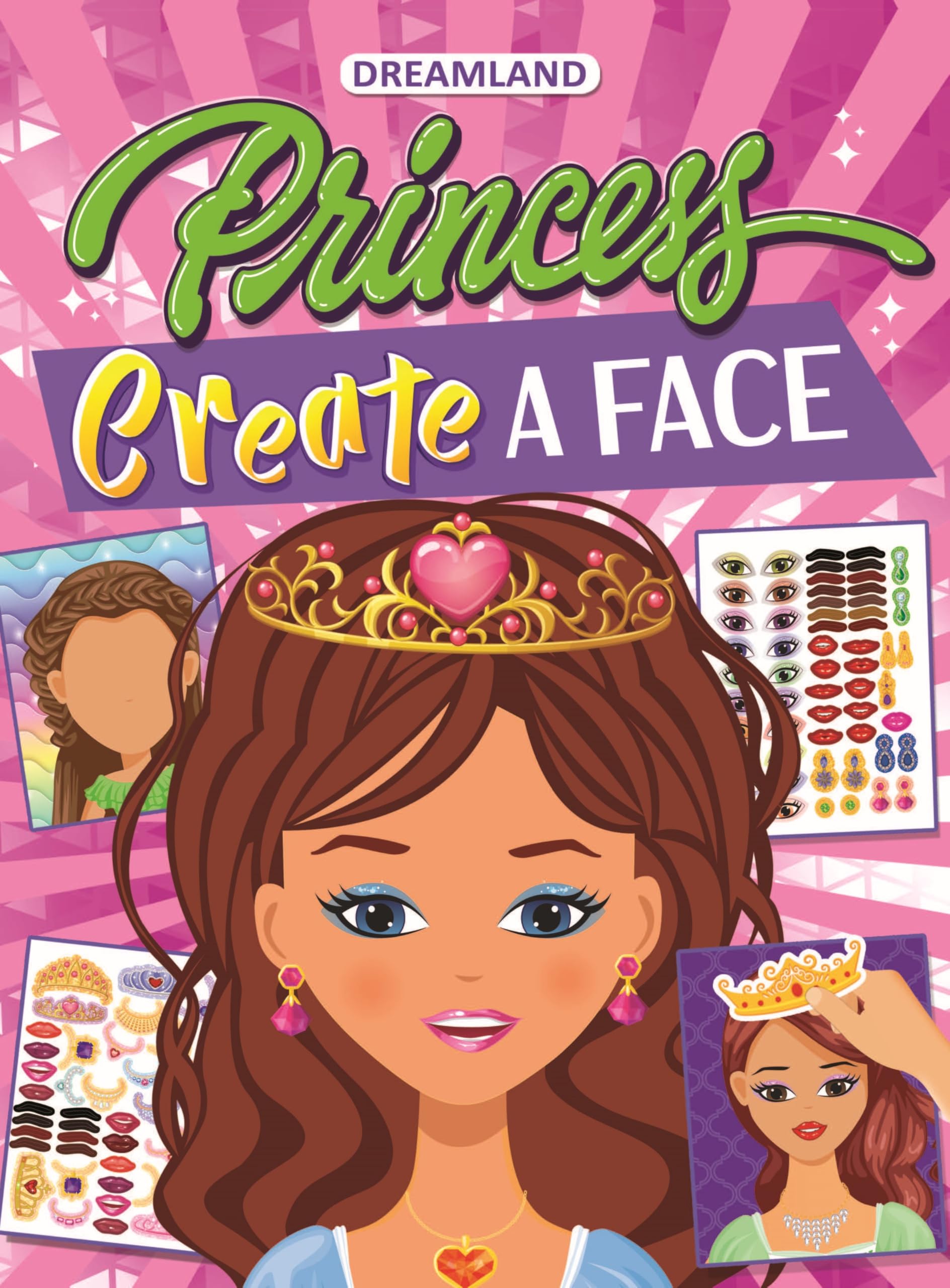 Princess Create A Face Sticker Book For Kids Ages 37 | Interactive Activity Book With Blank Faces To Decorate With Princess Sti