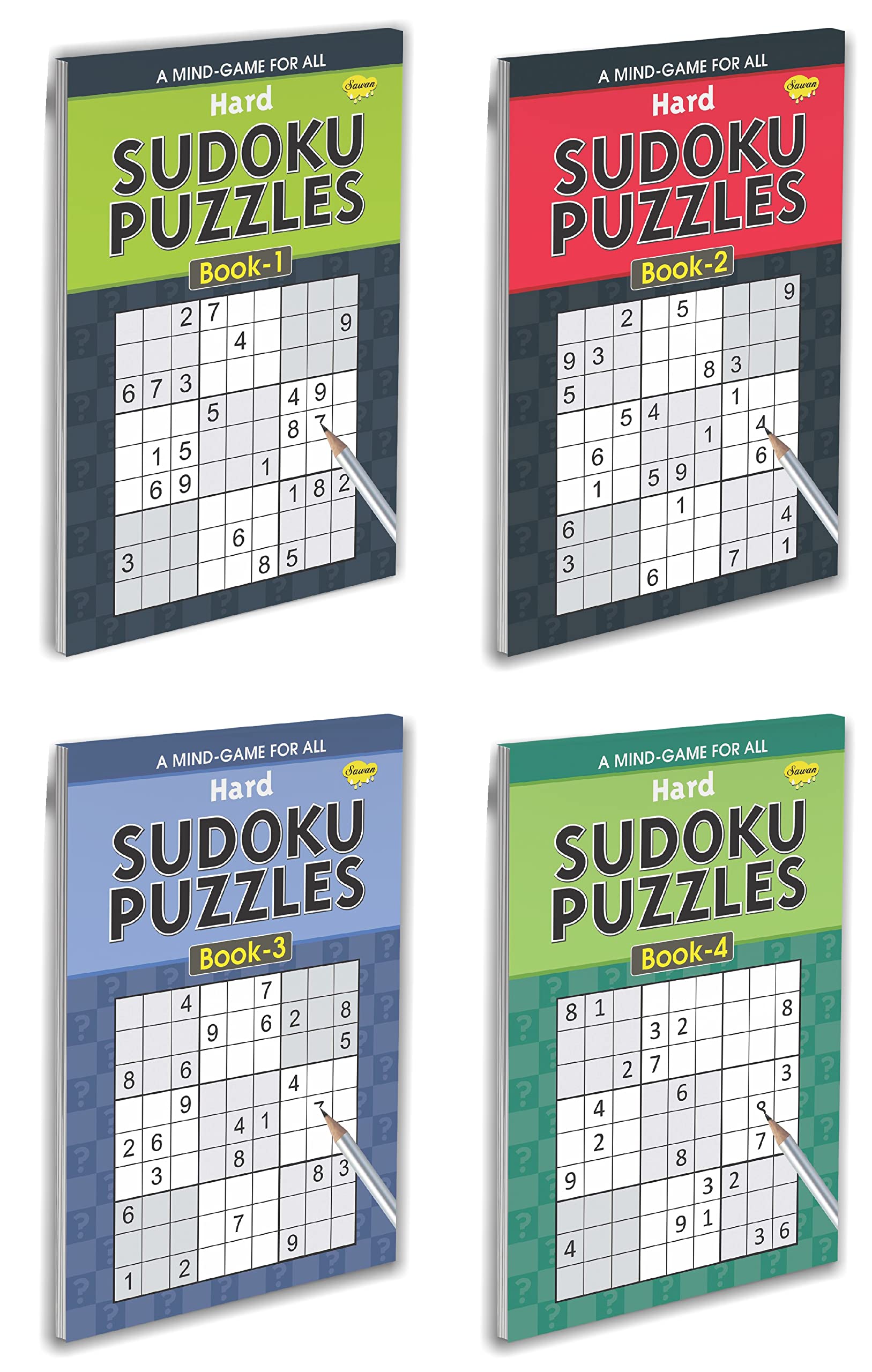 Hard Sudoku Puzzles Part 14 | Pack Of 4 Books