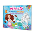 Mermaid Numbered Sticker Activity and Colouring Book for Age 3+ Kids : Mermaid Colouring Book with Numbers and Stickers, Creati