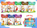 My First Copy to Colour  Alphabet, Animals, Birds, Flowers and more with 10 WAX CRAYONS : Colouring books with pictures, Colour