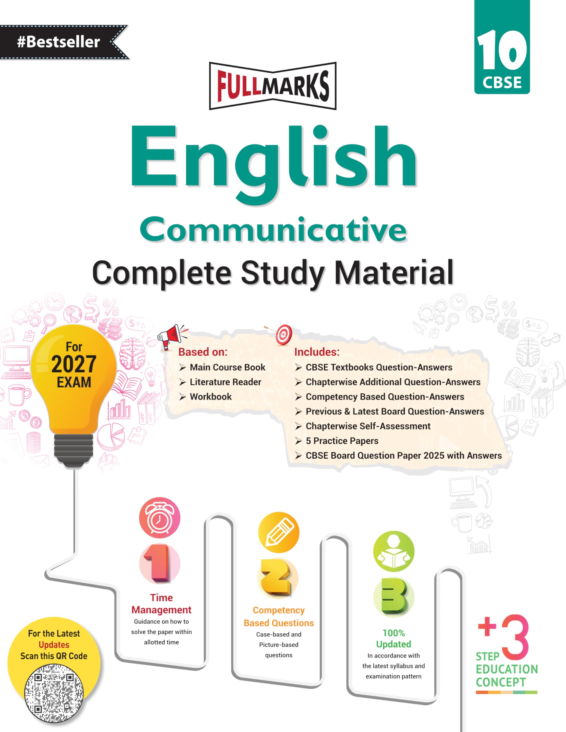 Full Marks English Communicative Complete Study Material Class 10 | Based on Main Course Book, Literature Reader, Workbook | Inc