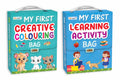 My first Creative colouring and learning Activity bags : Colouring bag for young learners, Learning activity kit, Fun educationa