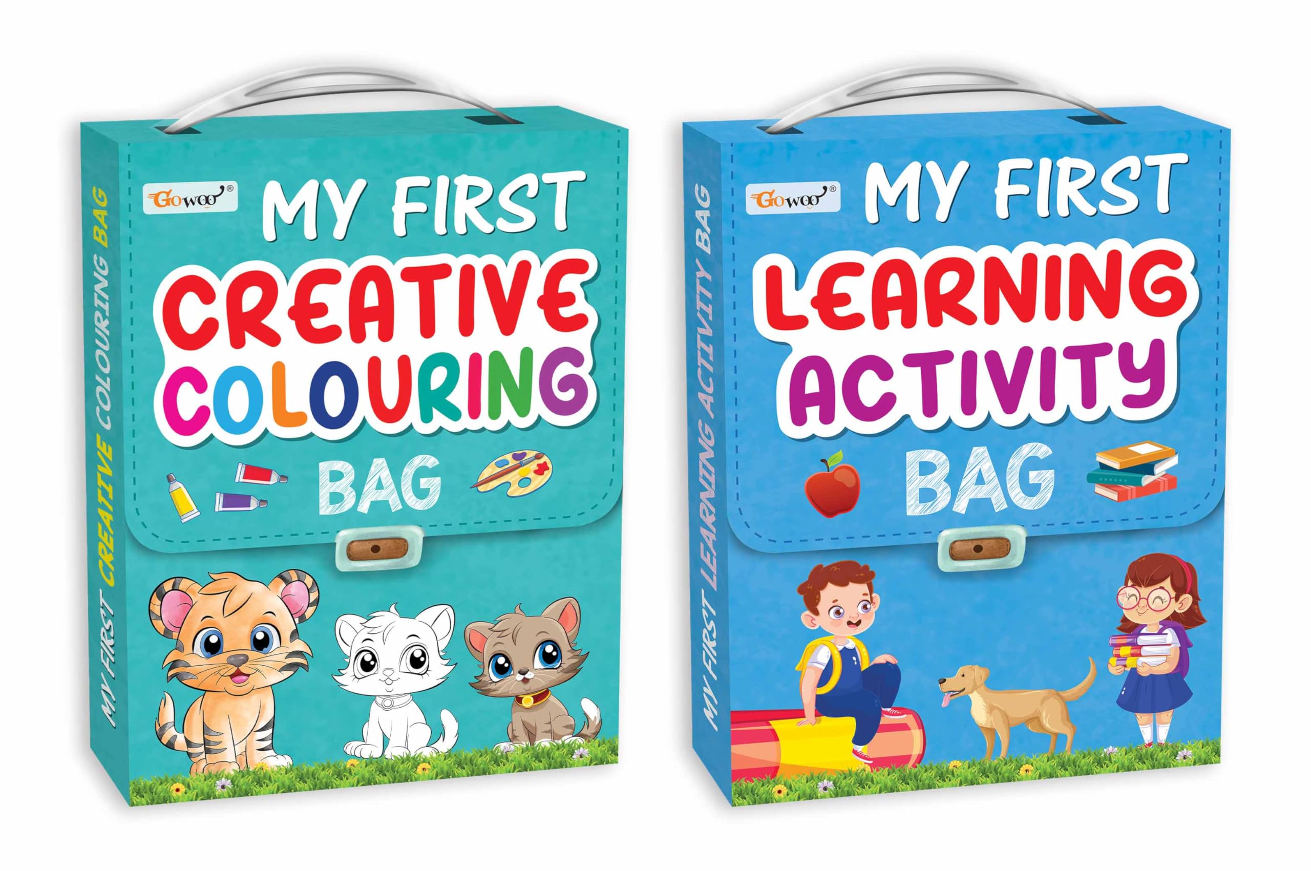 My first Creative colouring and learning Activity bags : Colouring bag for young learners, Learning activity kit, Fun educationa