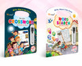 Write, Wipe & take Along Word Search & Crossword With Pen | Combo of 2 | Portable Language Puzzles