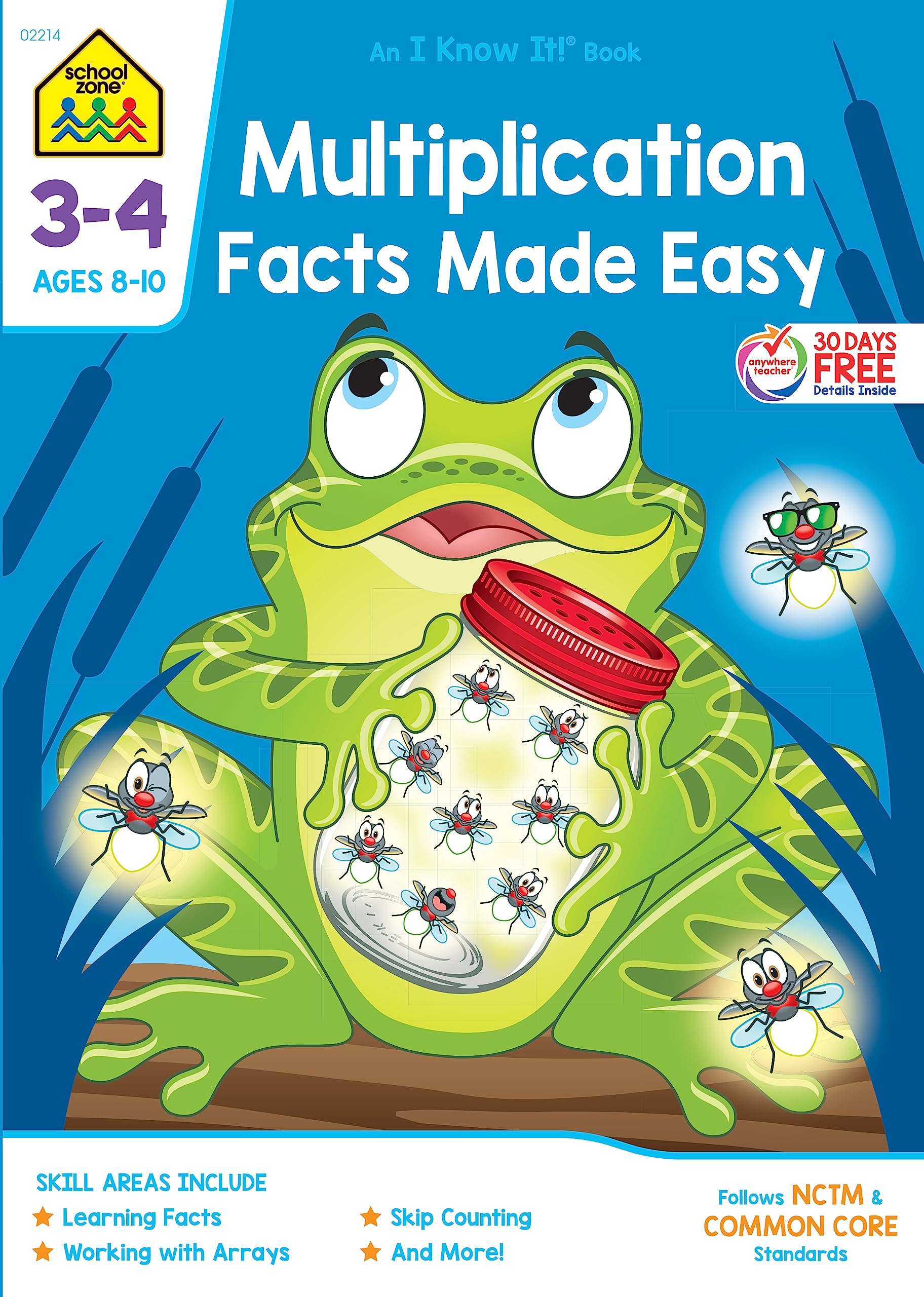 School Zone Multiplication Facts Made Easy Workbook: 64 Pages, 3rd Grade, 4th Grade, Math, Skip Counting, Arrays, Word Problems,