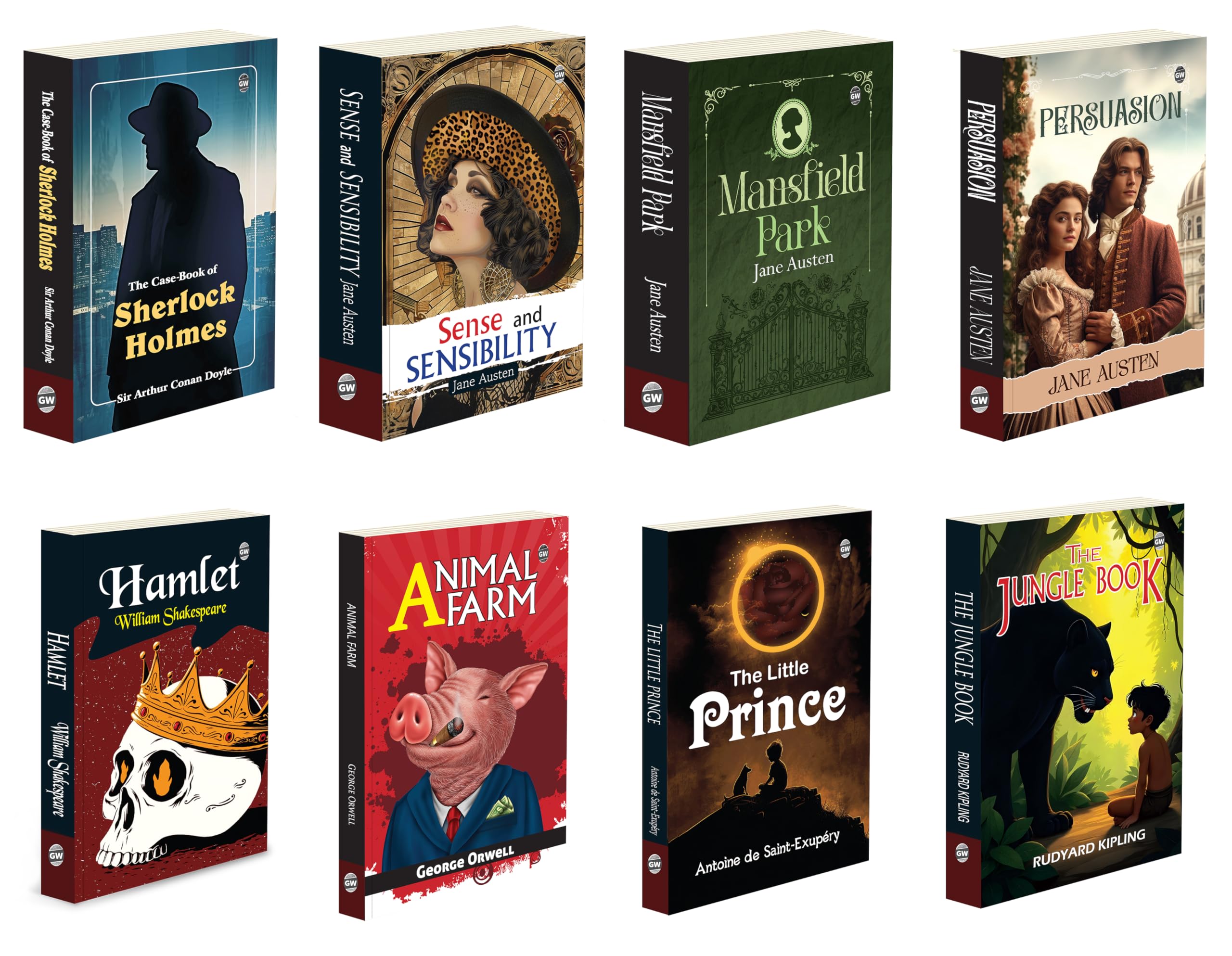 The Case Book Of Sherlock Holmes, Animal Farm, Mansfield Park and more : Detective combo, political satire set, Austen literatu