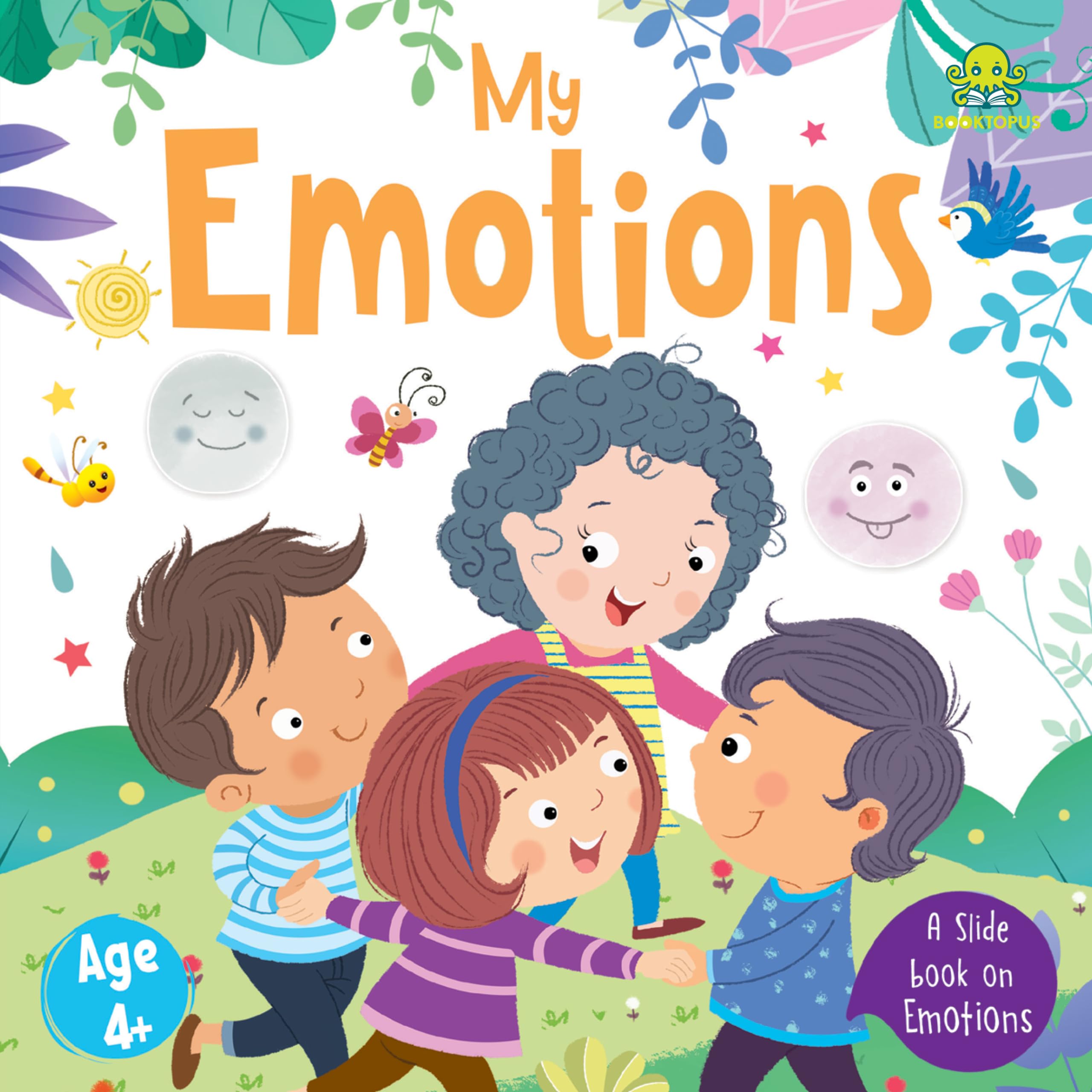 Booktopus Slide And Learn Board Book  My Emotions Emotional Learning Book  Interactive Books For Kids 4+ Years  Social Skills
