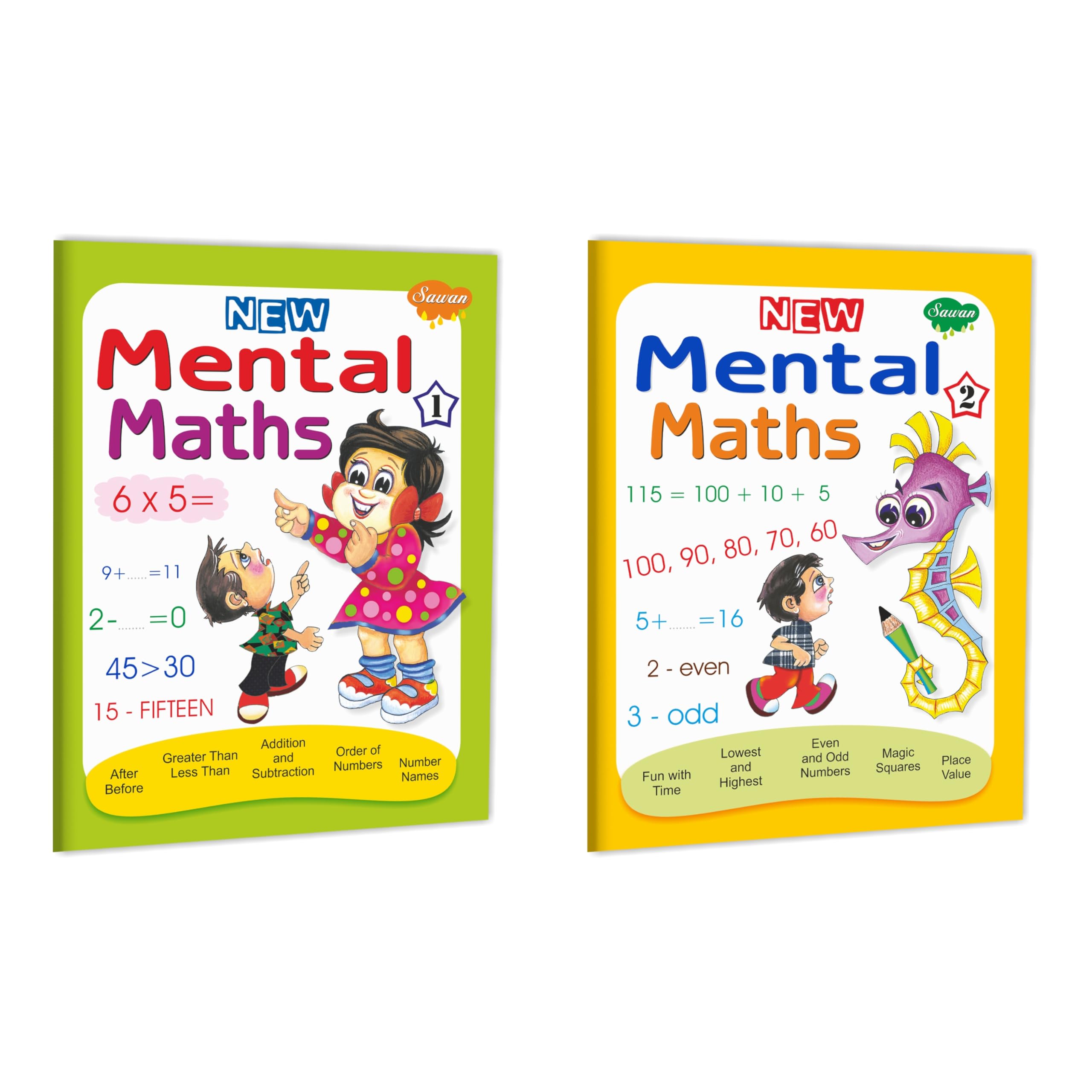Set Of 2 Books, New Mental Maths1 And 2 (Two Colour)
