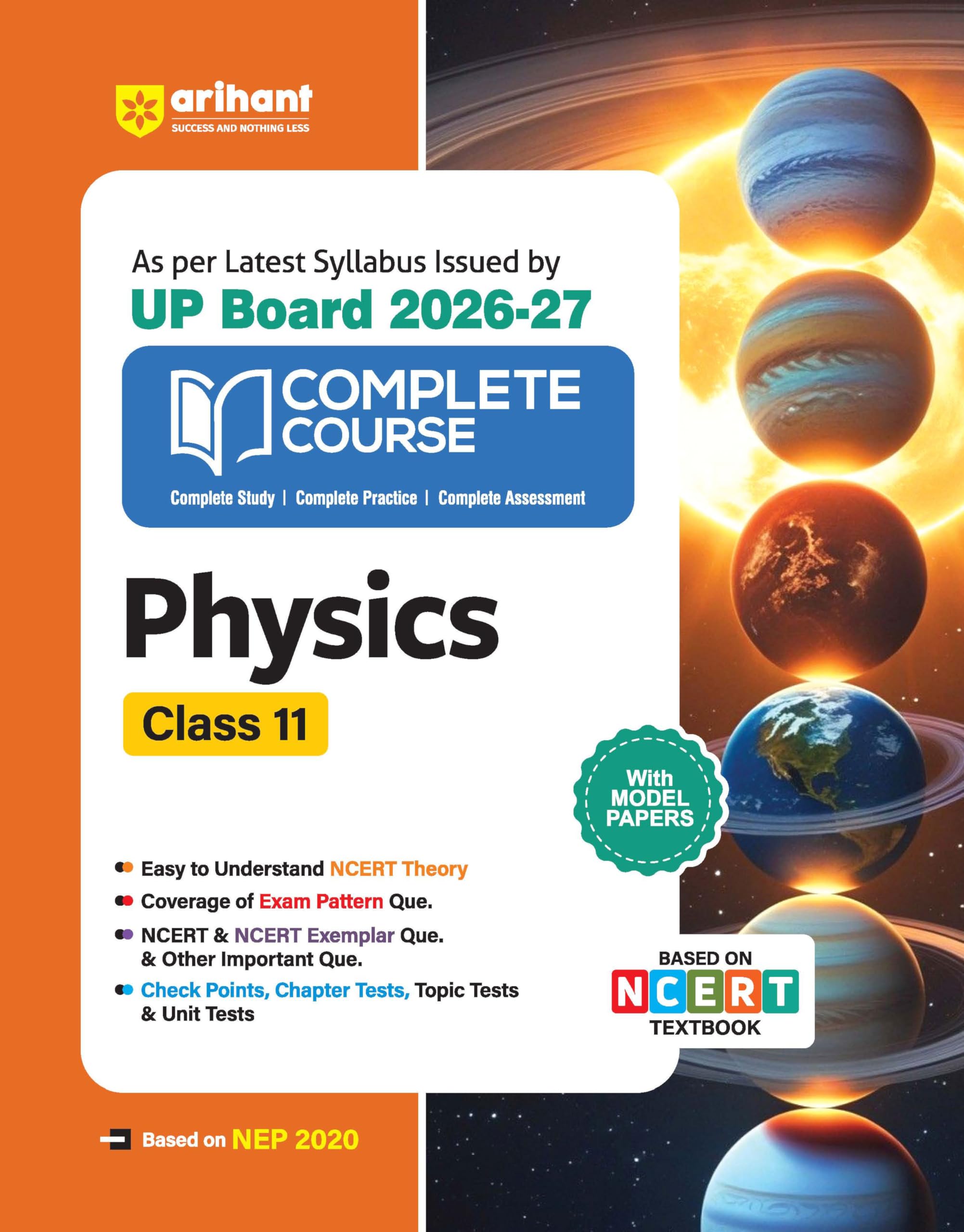 Arihant UP Board 202627 Complete Course Physics Class 11 | Based on NCERT Textbook | NEP 2020 | Chapter Tests, Topic Tests and 