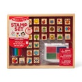 Melissa & Doug Arts & Crafts, Sturdy Wooden Storage Box, Washable Ink Favorite Things Stamp Set (26 Pieces, 10.45 H X 8.25 W X 1