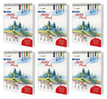A4 Premium Sketch Book : Set of 6 Top SpiralBound Sketchpad for Artists, (36 Sheets) Sketching and Drawing Acid Free Paper (140