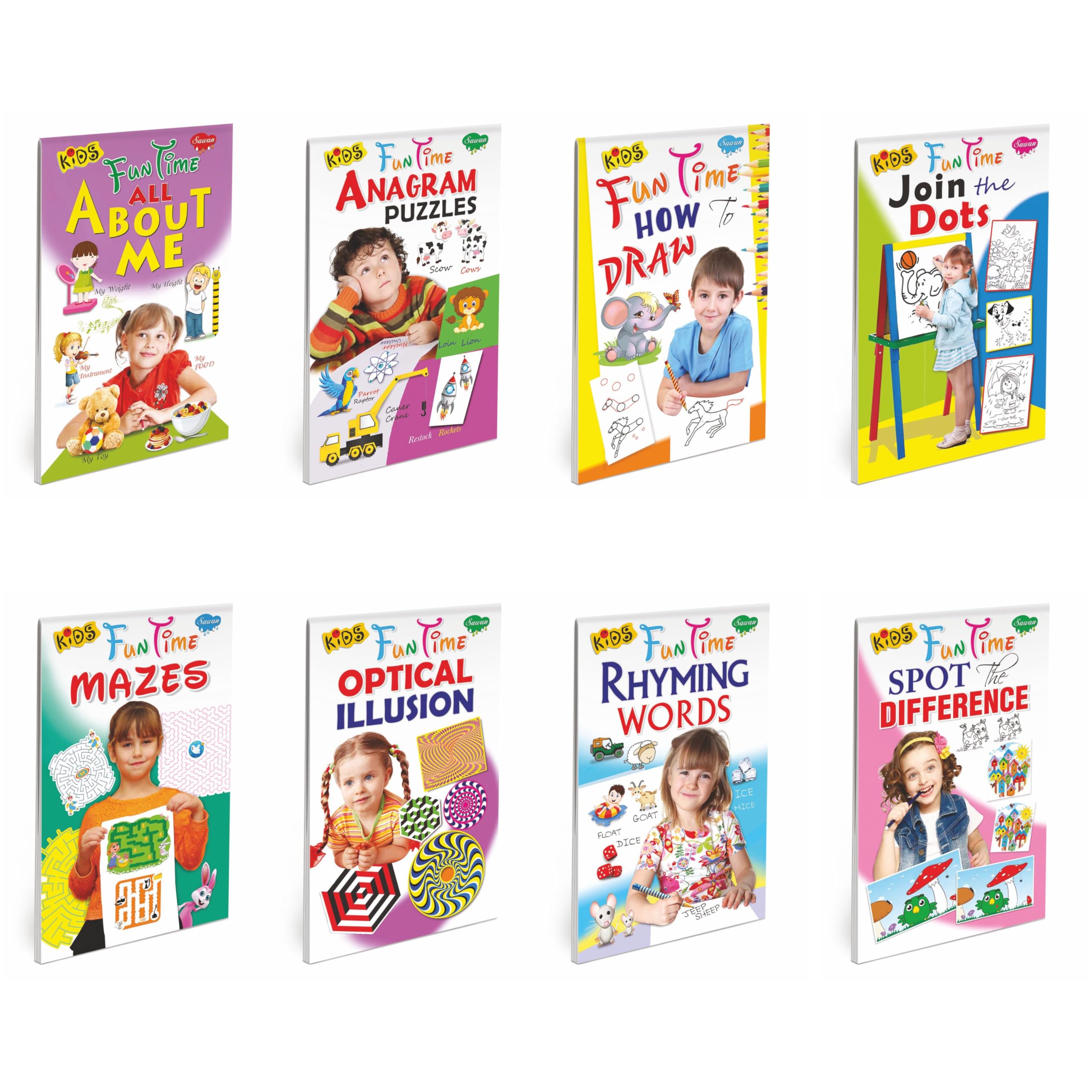 Gift For Kids Girls Birthday Special Pack Of 8 Activity Books