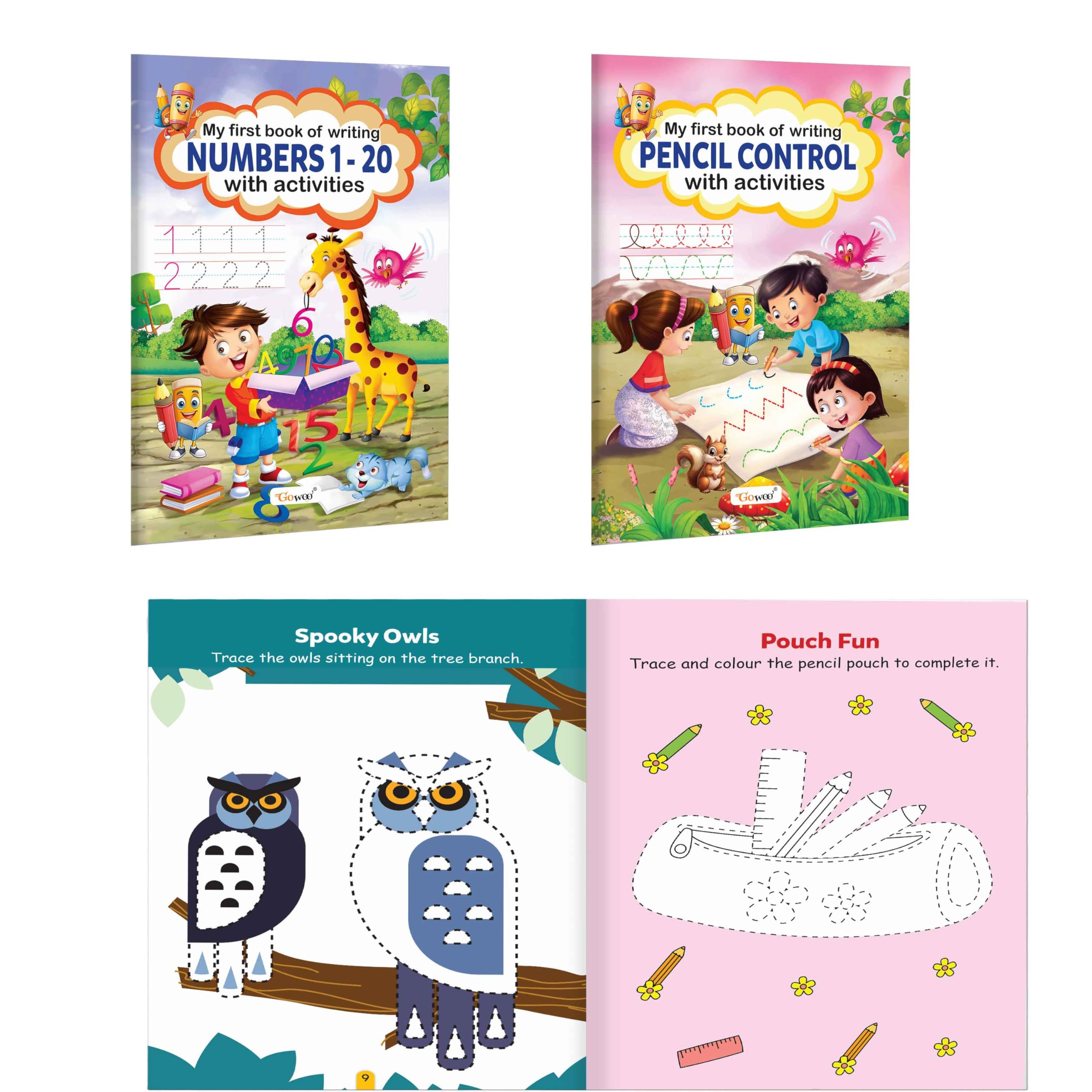 My First Book of Writing Pencil Control and Numbers 120 with activities : educational writing workbook for toddlers, skil devel
