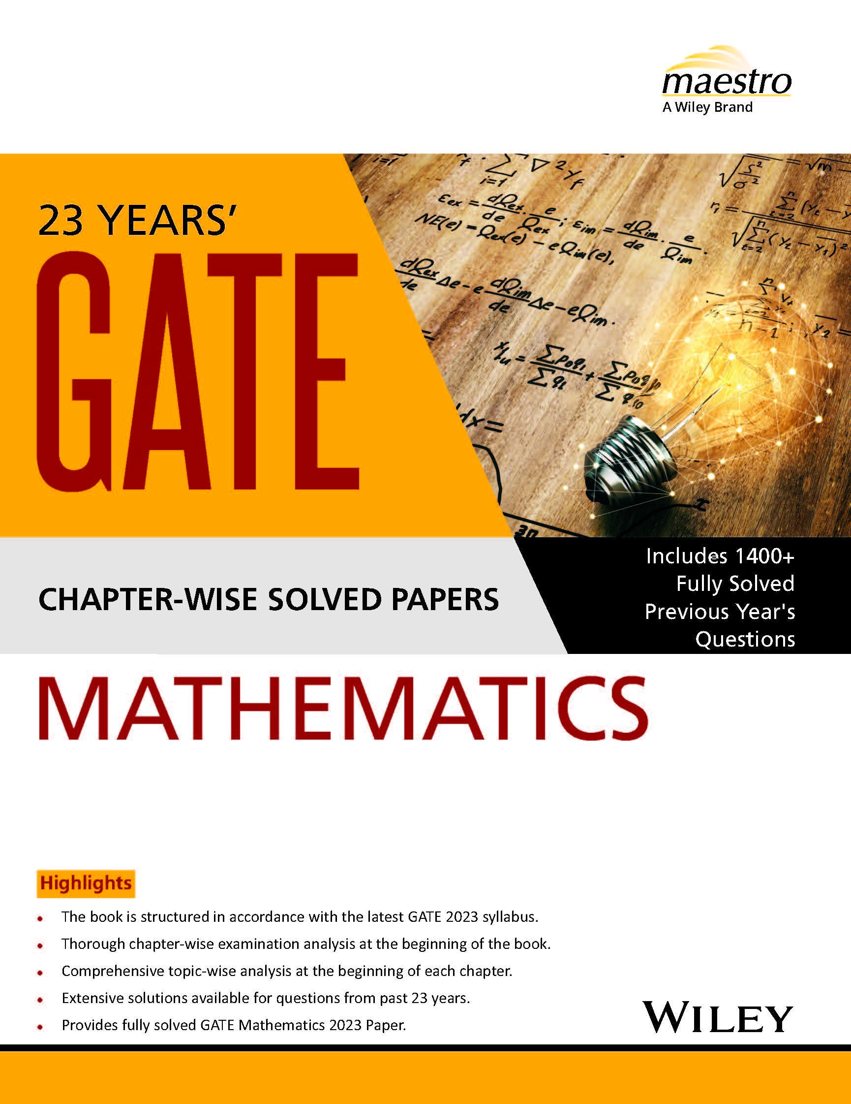 23 Years Gate Mathematics, Chapter  Wise Solved Papers (Year 2000  2023)