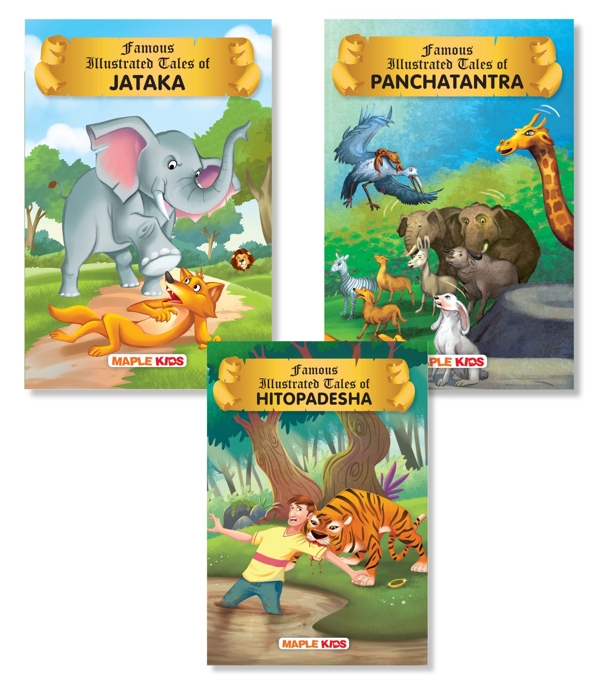 Story Books for Kids  Jataka, Panchatantra and Hitopadesha (Set of 3 Books)  Moral Stories  Bedtime Stories  English Stories
