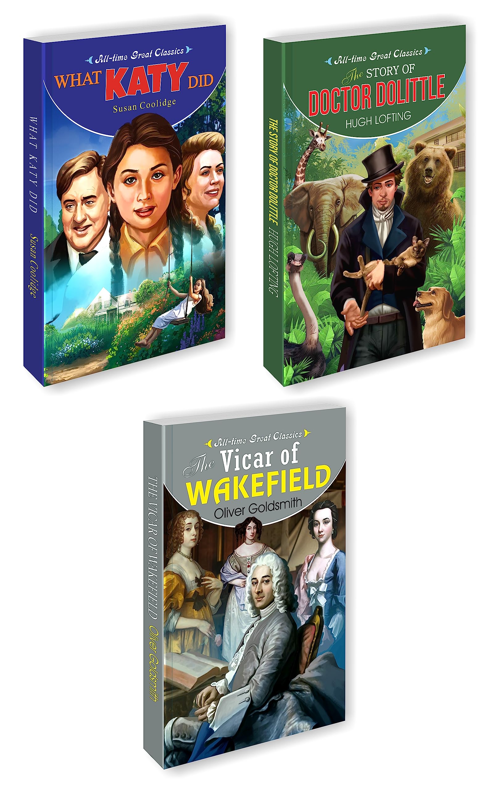 3 All Time Great Classics (What Katy Did, The Story Of Doctor Dolittle, The Vicar Of Wakefield)