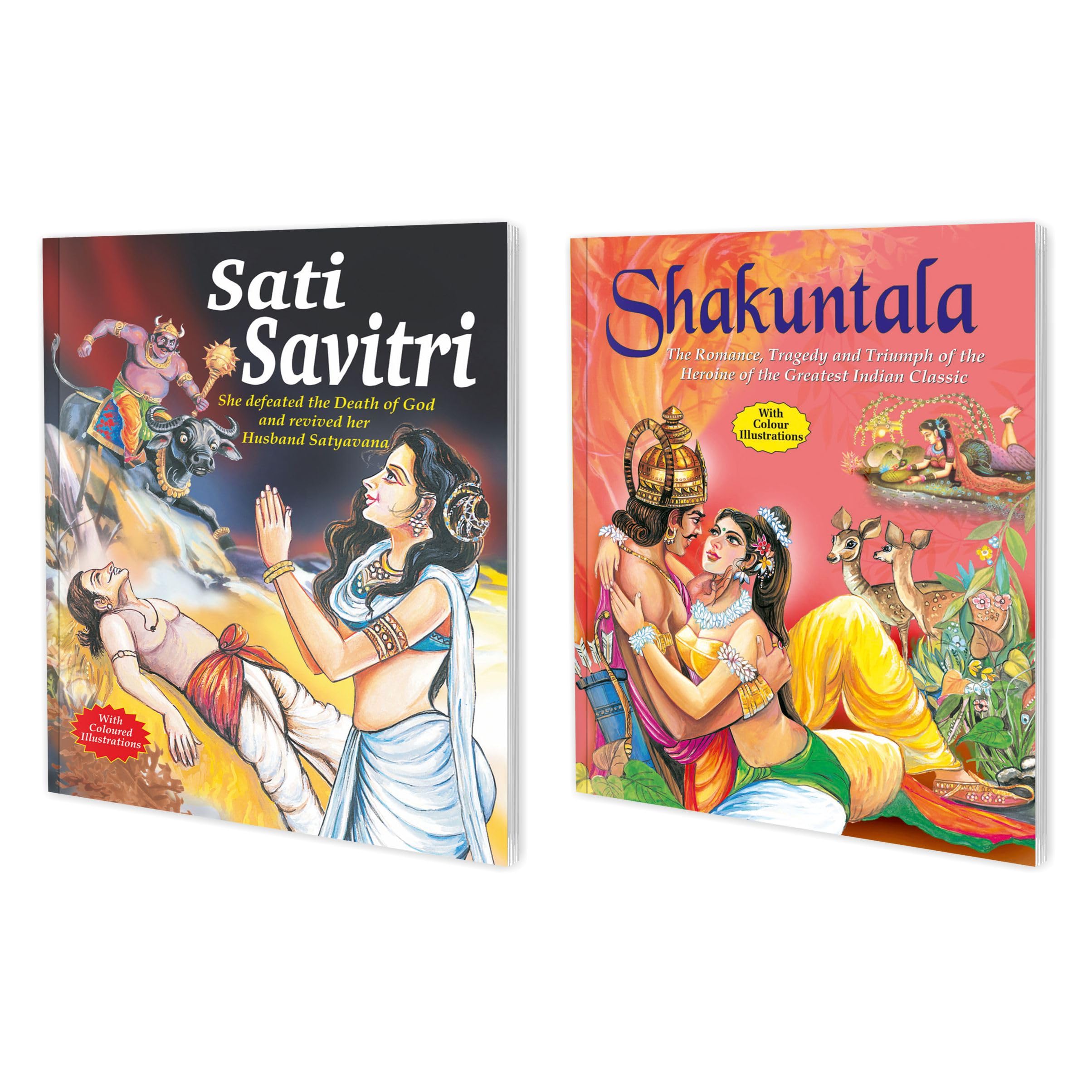 Set Of 2 Books | Children Story Books : Sati Savitri And Shakuntala