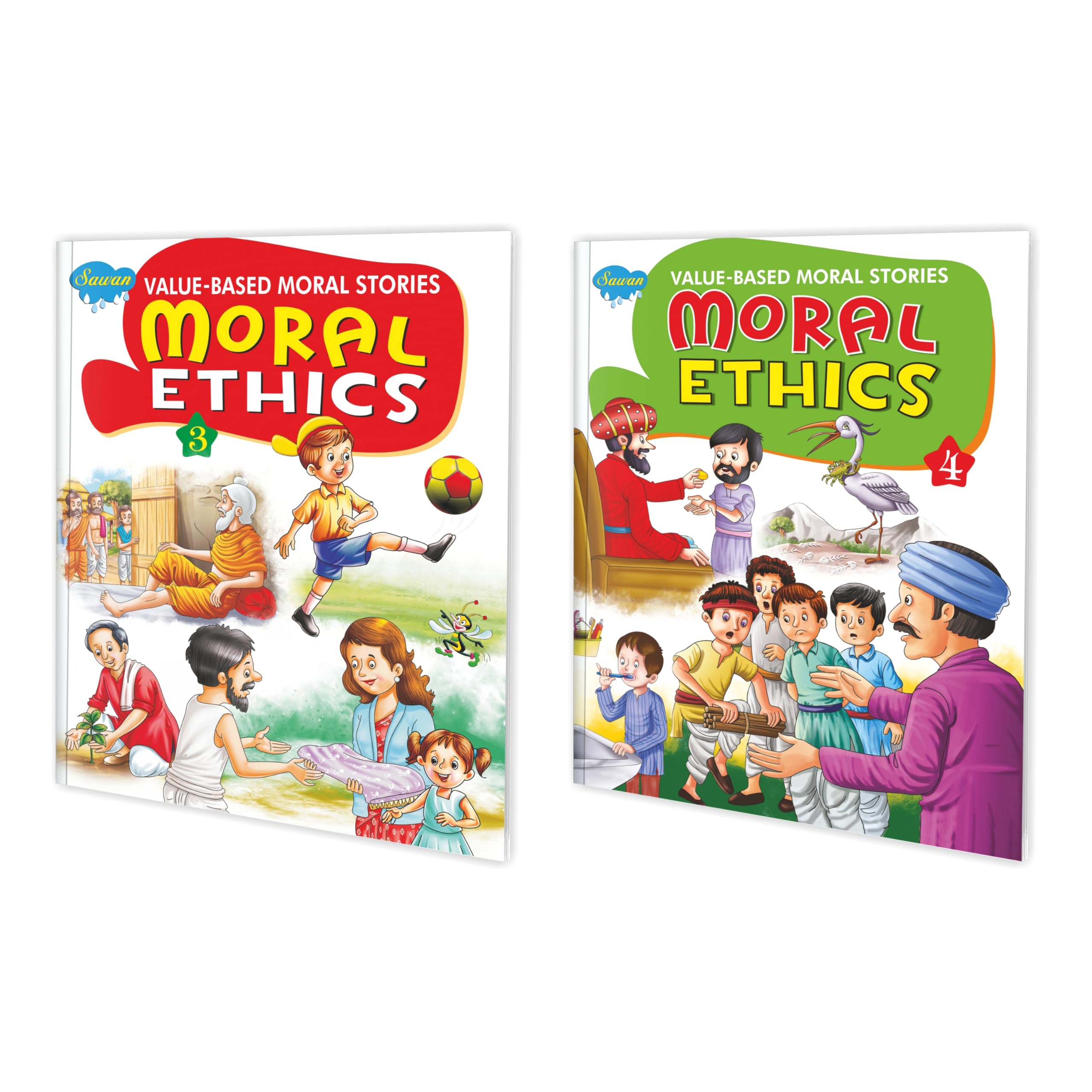 Set Of 2 Books, ValueBased Moral Stories Moral Ethics3 And ValueBased Moral Stories Moral Ethics4