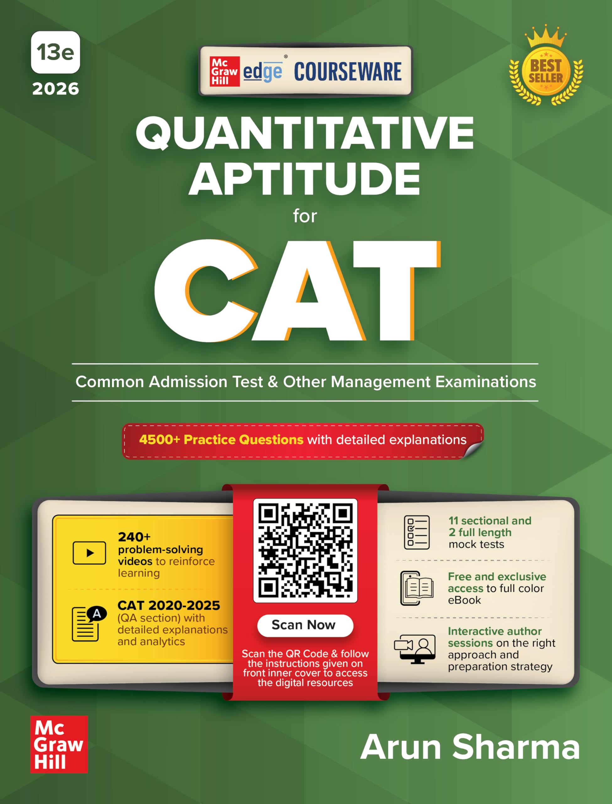 Courseware on Quantitative Aptitude, 13e for CAT 2026 by Arun Sharma | Solved QA PYQs(202025) | 4500+ Practice Questions | 240+