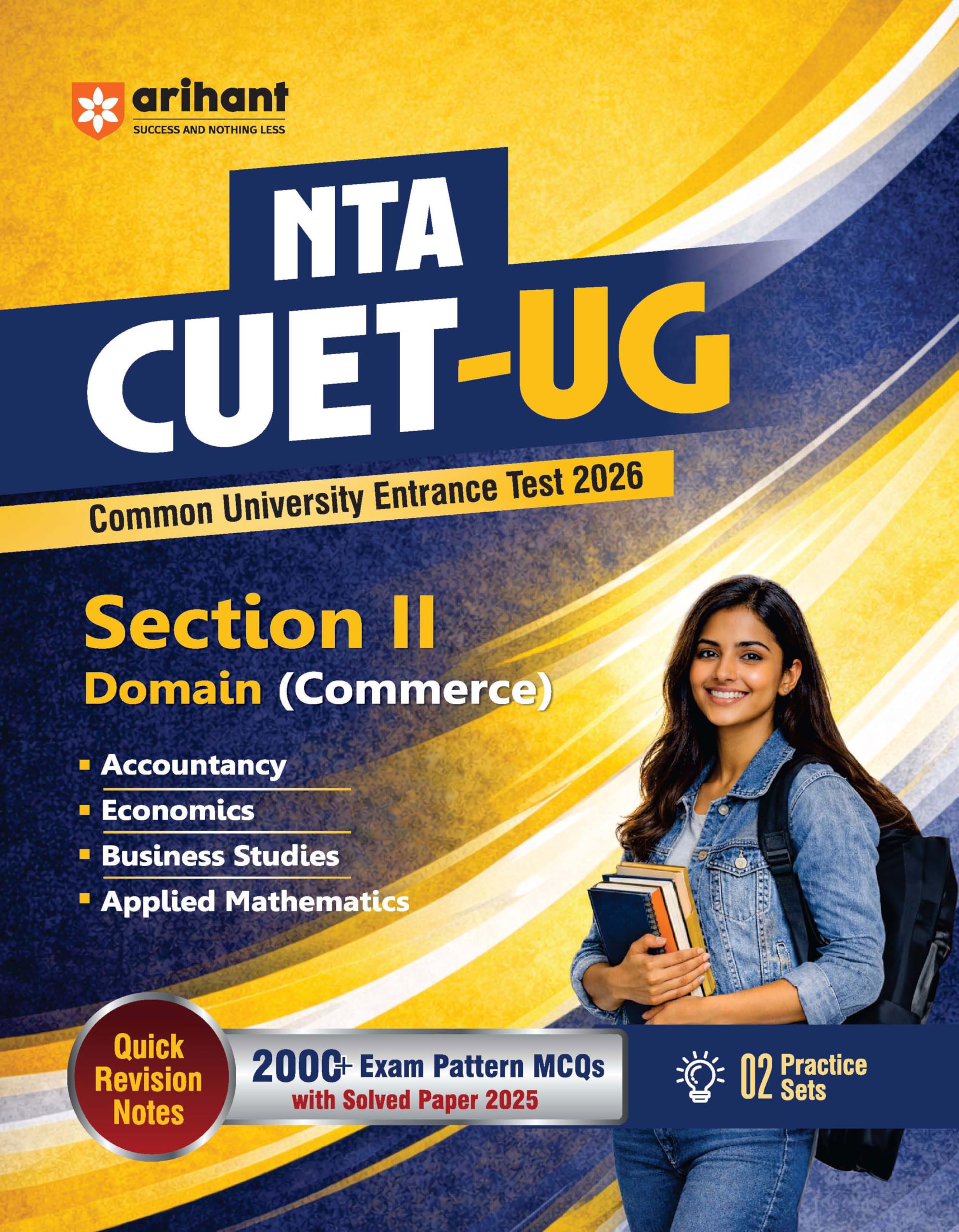 Arihant NTA CUET UG 2026 | Section II  Domain (Commerce) | Accountancy, Economics, Business Studies & Applied Maths | 2000+ MCQ