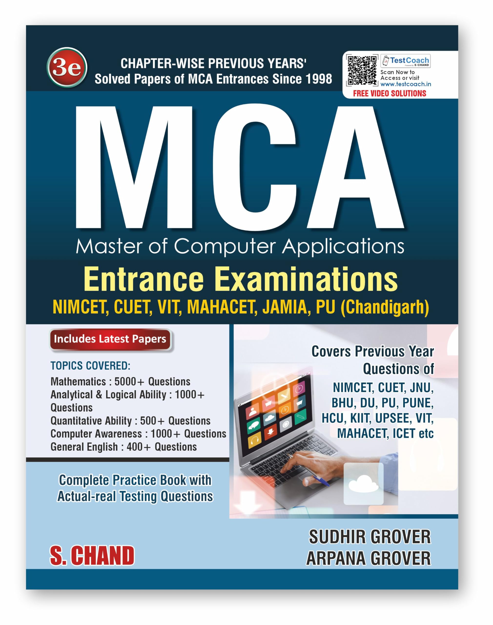 MCA Entrance Exam Book 2025 | Covers Mathematics, Analytical and Logical Ability, Quantitative Ability, Computer Awareness, Gene