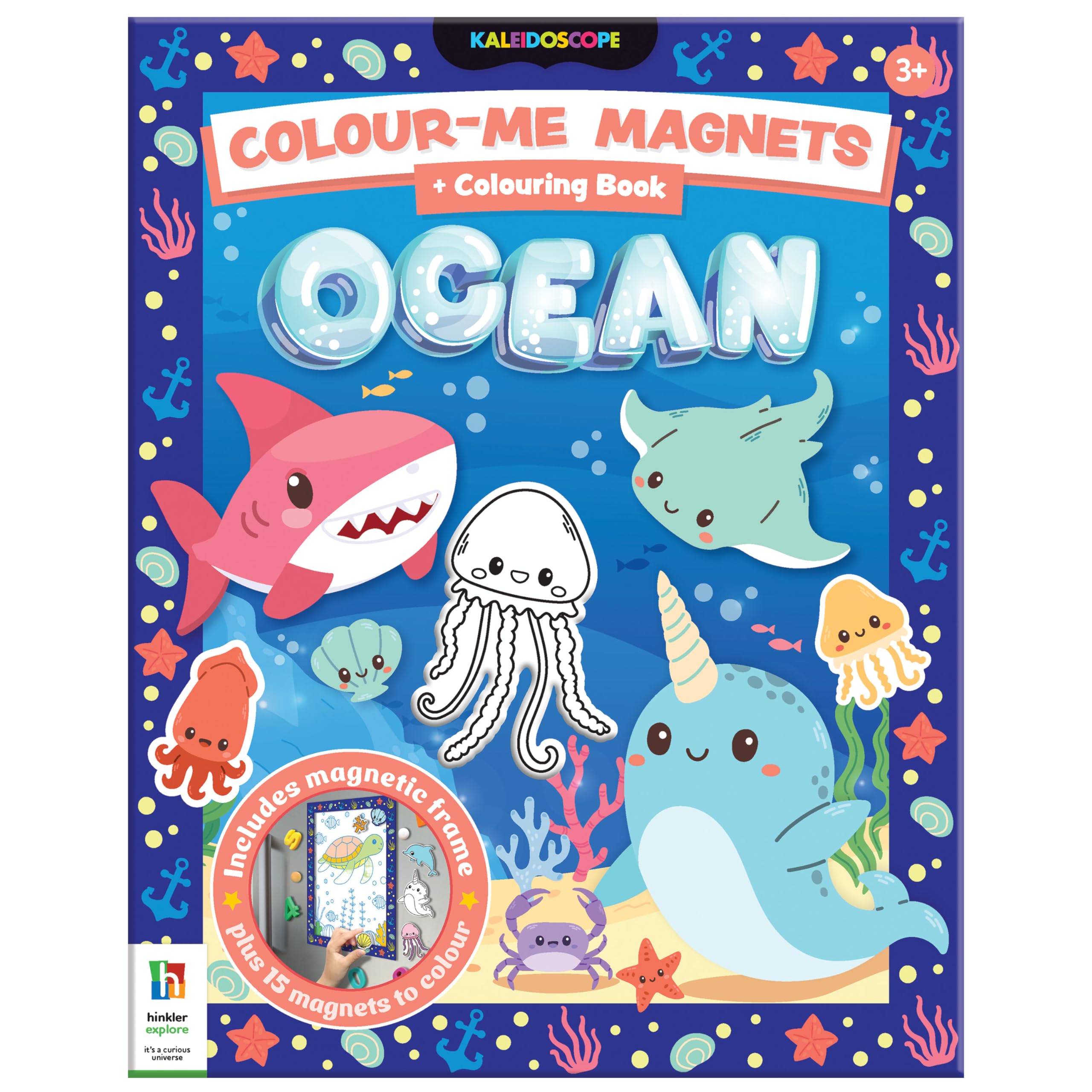 ColourMeMagnets Ocean | Colouring Activity Book | Reusable Colourin Magnets | Arts and Crafts for Children