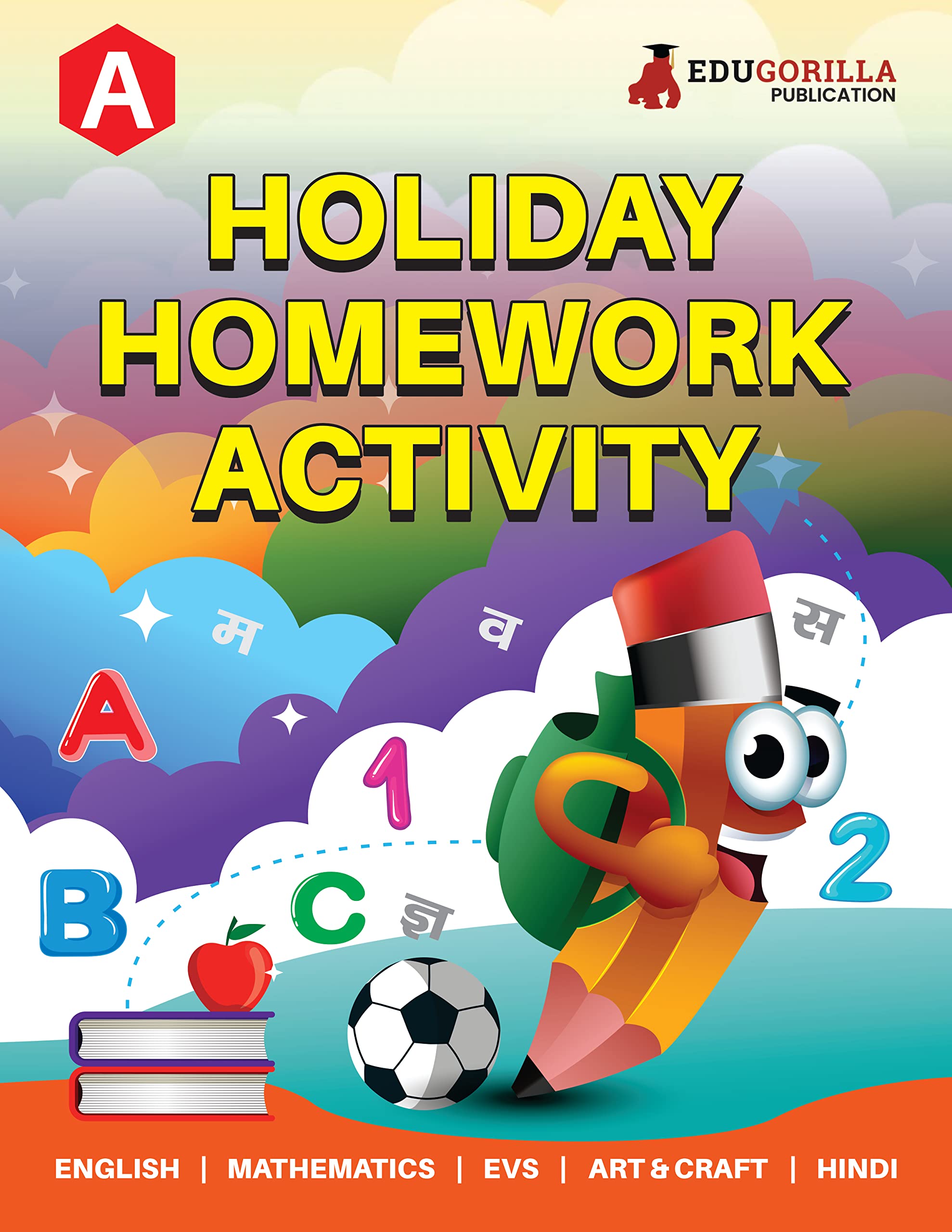 PrePrimary Holiday Homework Activity (A) Book For Kids | Practice Exercise & Colourful Illustrations For Children