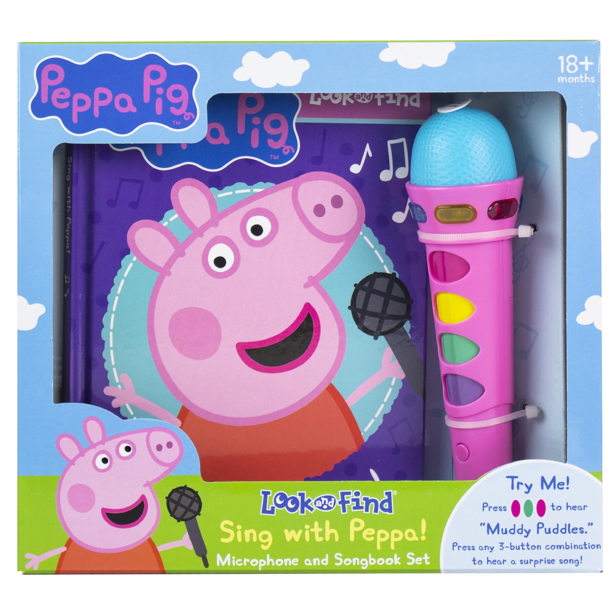 Peppa Pig  Sing with Peppa! Microphone and Look and Find Sound Activity Book Set  PI Kids (PlayASong)