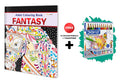 Fantasy  Adult Colouring Book with 12 Colour Pencils + 1 Sharpner : Relaxing Art Coloring Book, Creative Coloring Fun, Mindful 