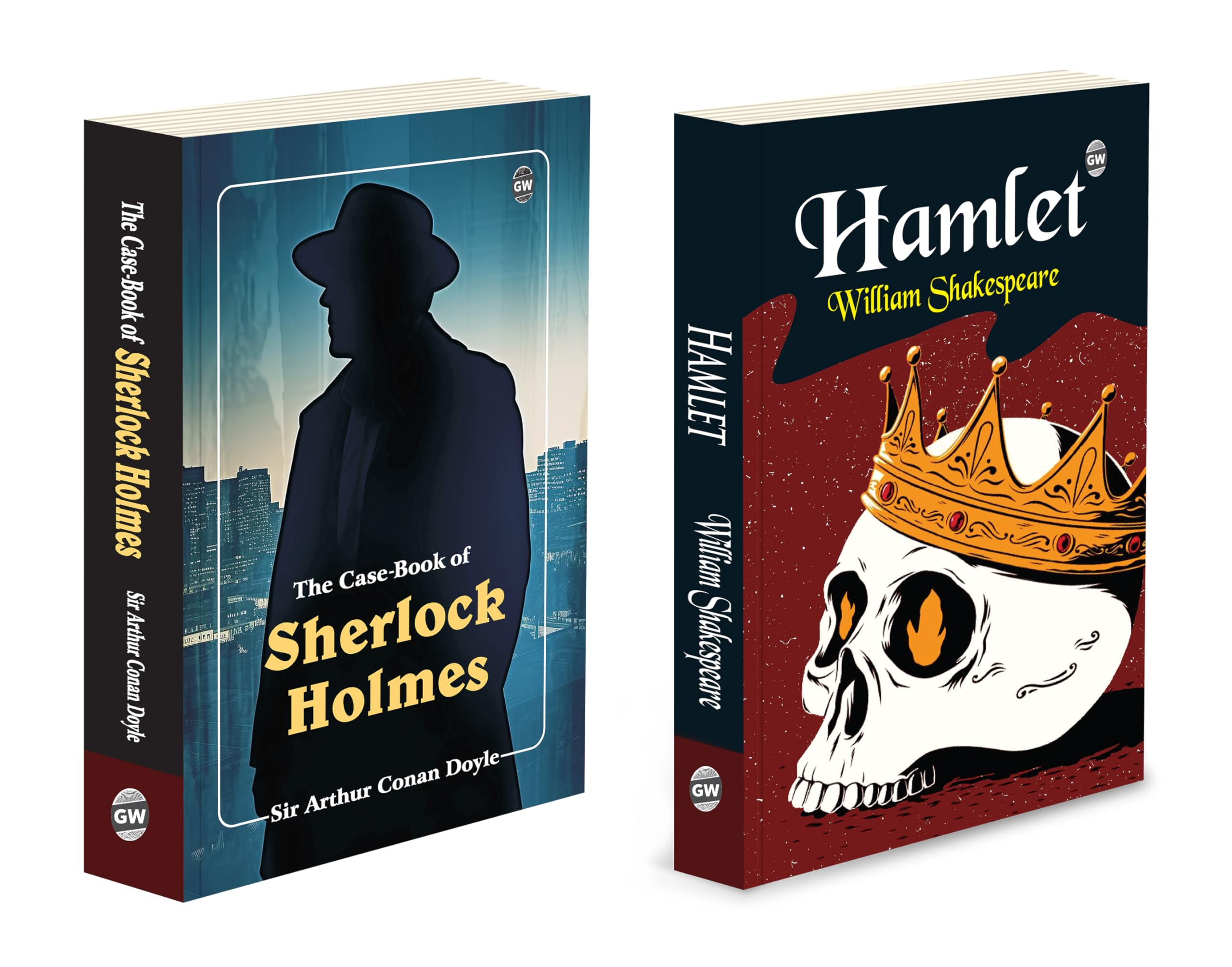 The Case Book Of Sherlock Holmes and Hamlet : Detective fiction combo, Shakespeare tragedy set, English literature pack, crime 