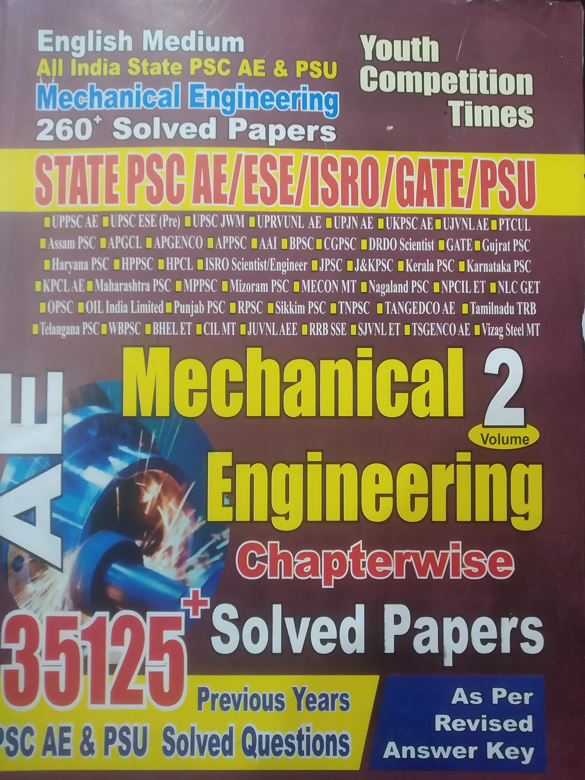 (English Medium) State PSC & PSU AE Mechanical Engineering Chapterwise Solved Papers