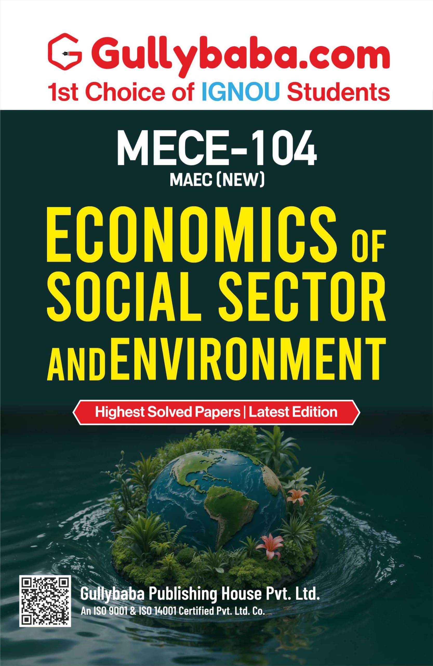 IGNOU MECE104 Economics of Social Sector and Environment (ENG) | Help Book/Guide Book Including Practice Paper & Solved Sample 
