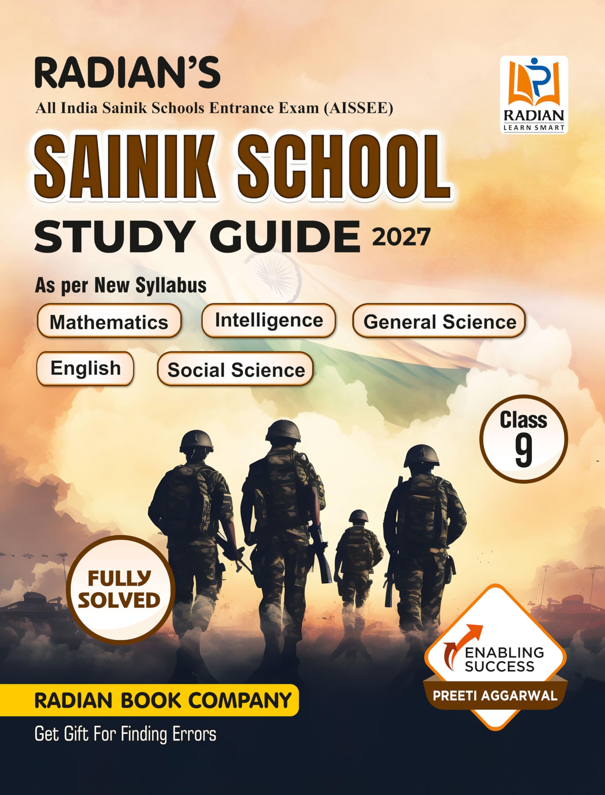 Sainik School Guide Book Class 9 for (AISSEE) All India Sainik Schools Entrance Exam 2027 (English Medium)