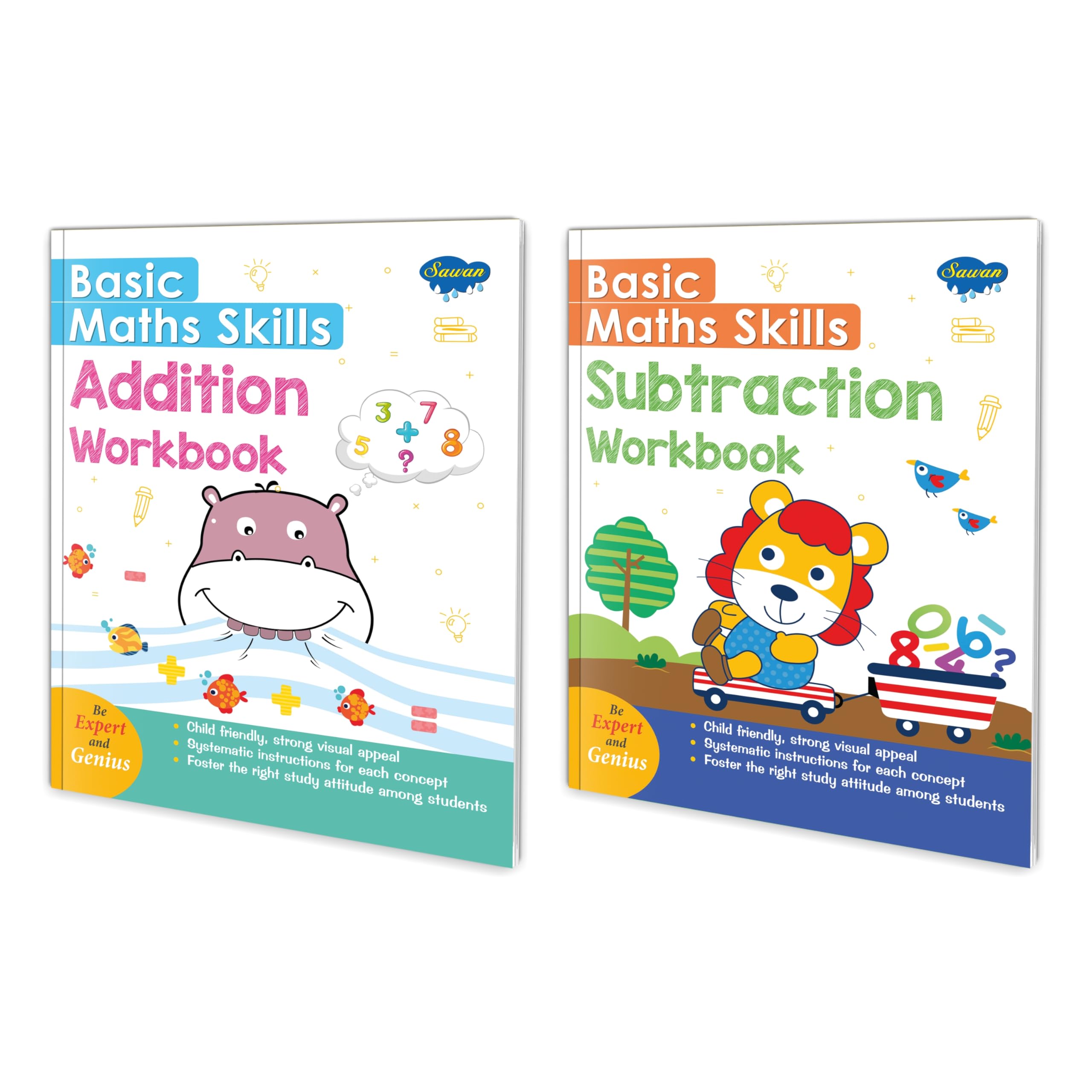 Basic maths skills workbook | set of 2 books | Addition, Subtraction | Mathematical Discovery Duo: Addition and Subtraction Chr