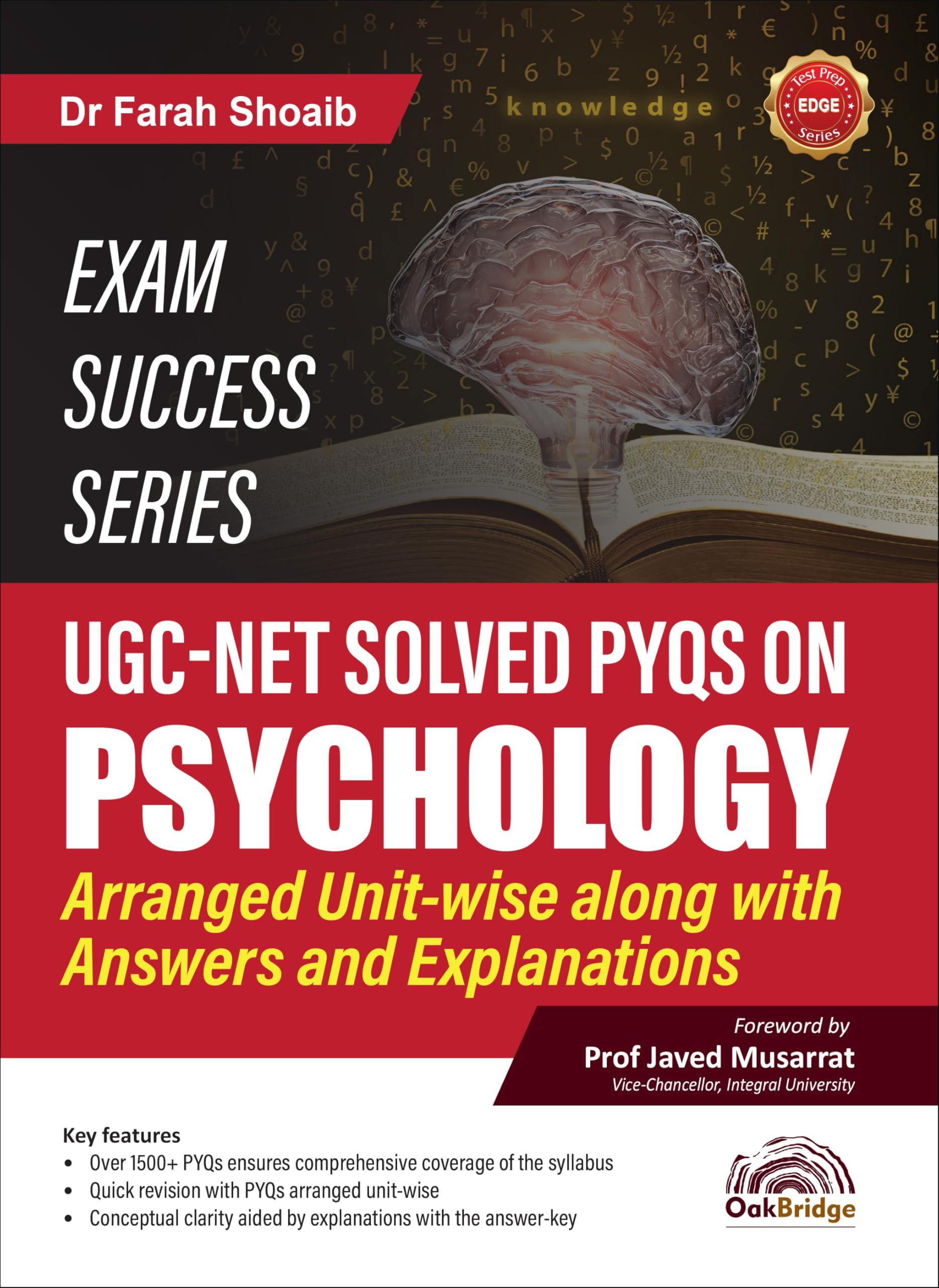UGCNET Solved PYQs on Psychology | Includes 1500+ questions, UGC NET Exams | Dr Farah Shoaib | OakBridge