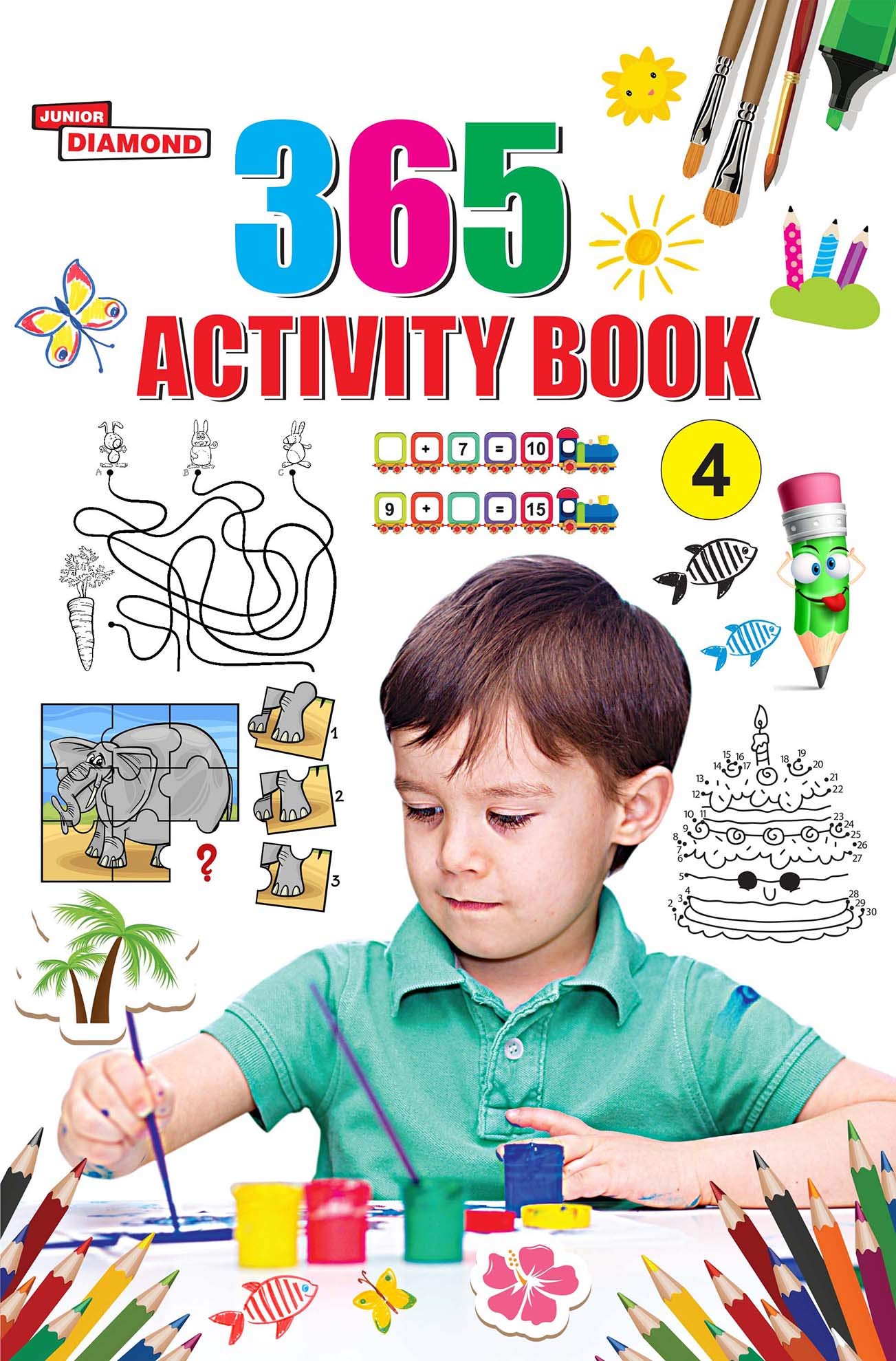 365 Activity Book D For Kids  Match the Pair, Find the Difference, Puzzles, Crosswords, Join the Dots , Colouring, Drawing and B