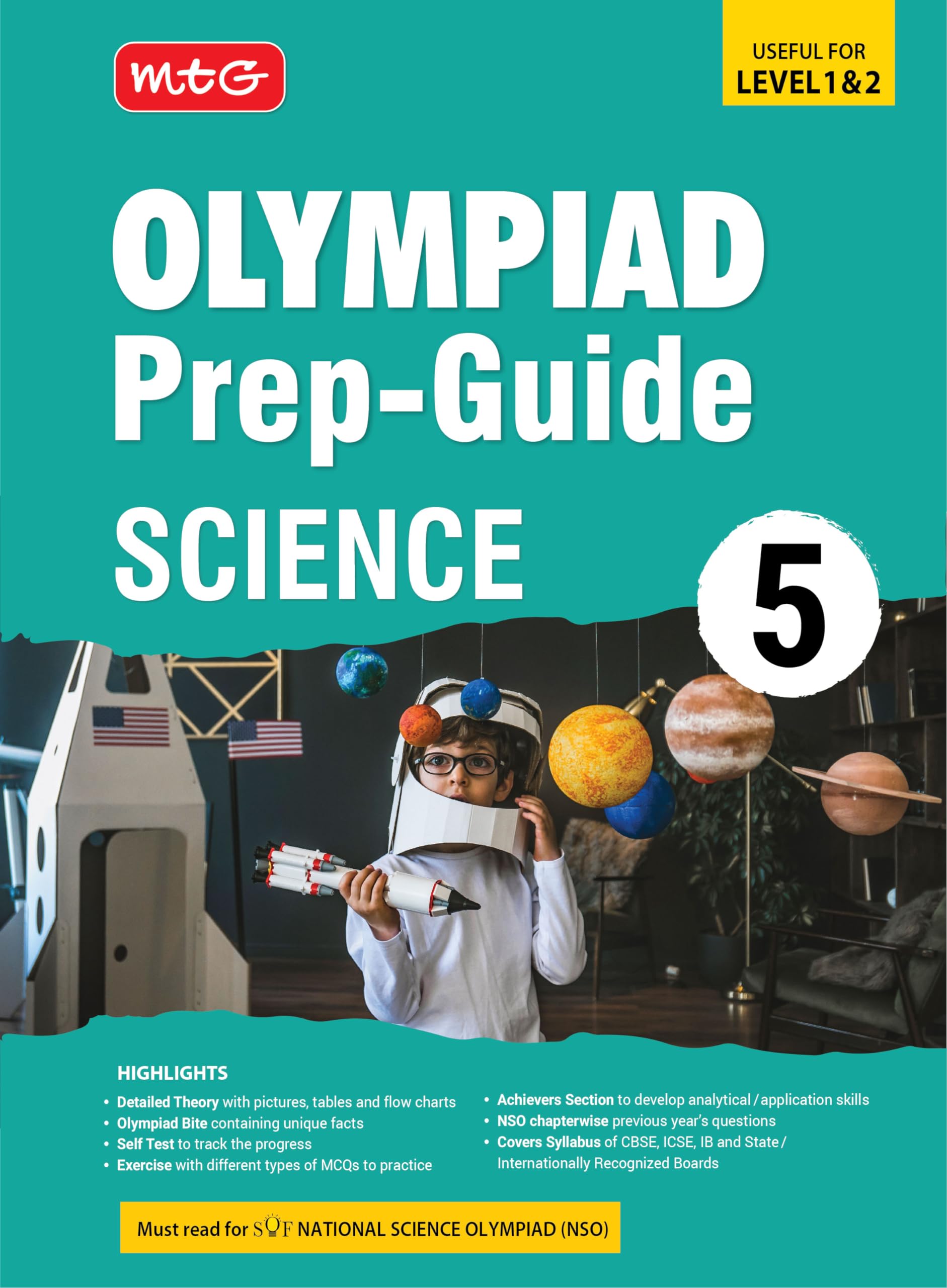 MTG Olympiad PrepGuide Class 5 Science (NSO)  Detailed Theory, Self Test with NSO Chapterwise Previous Year Question Paper For