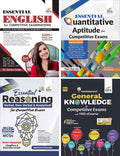 Essential Quantitative Aptitude, Reasoning, English & General Knowledge For Competitive Exams  Set Of 4 Books