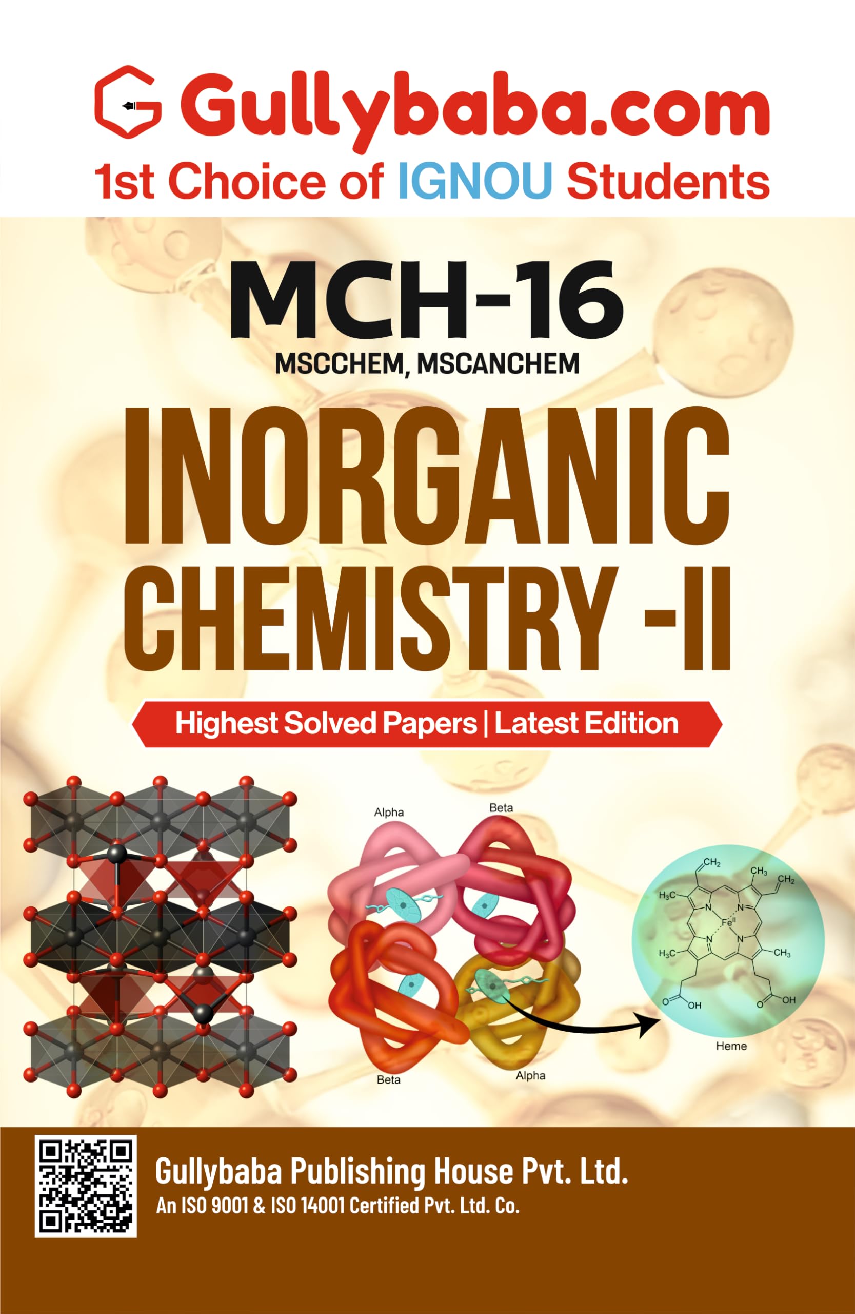 IGNOU MCH 16 Inorganic ChemistryII | Guide Book/Help Book Including Previous Year Solved Question Paper & Sample Paper with Imp