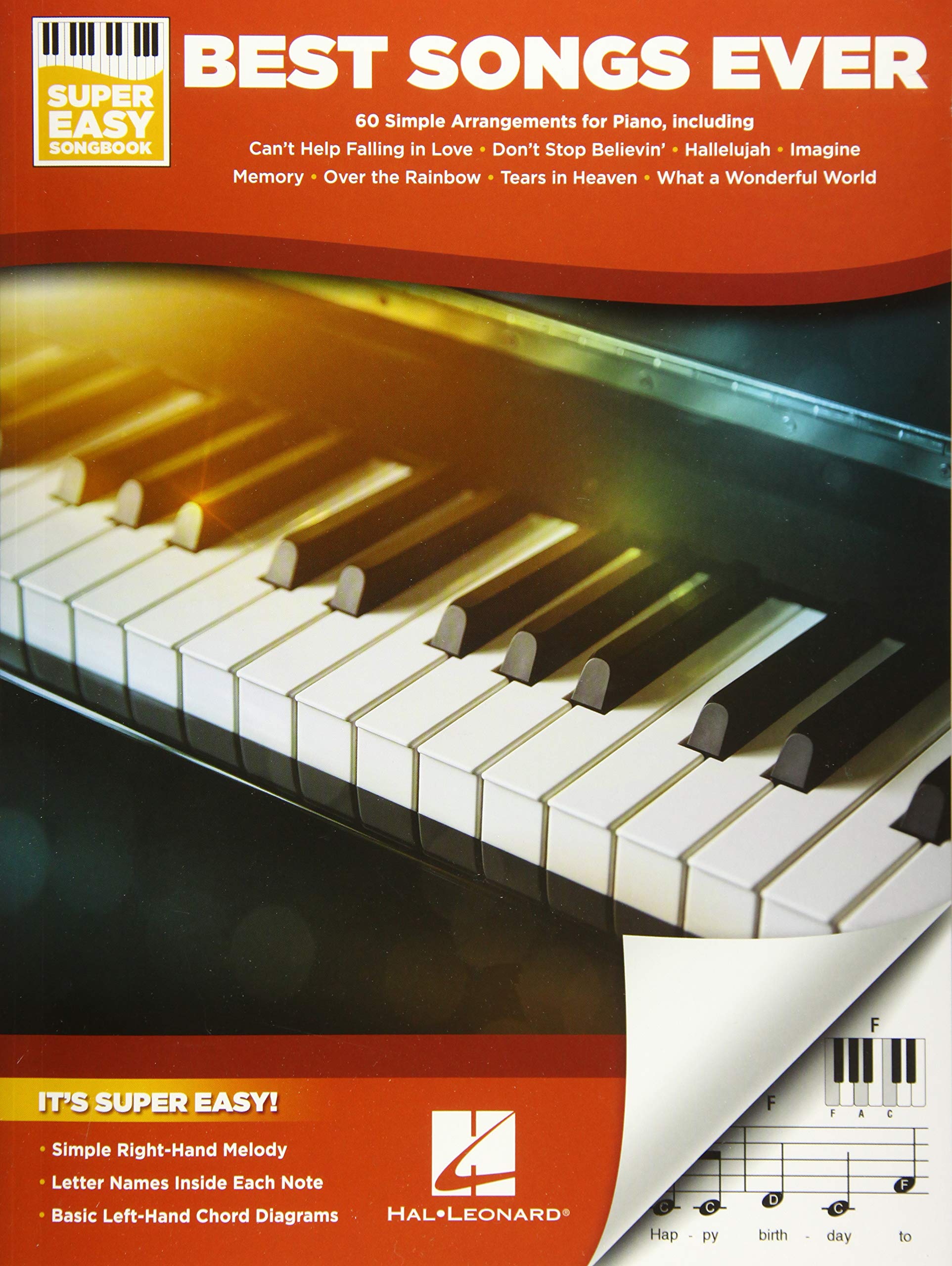 Best Songs Ever Super Easy Piano Songbook  Beginner Piano Book for Adults and Kids with 60 Classic Songs  Piano Sheet Music Bo
