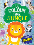 ItS Colour Time With Stickers  Jungle Theme Colouring Book For Kids  Creative Animal Illustrations, SingleSided Pages, Fun Ac