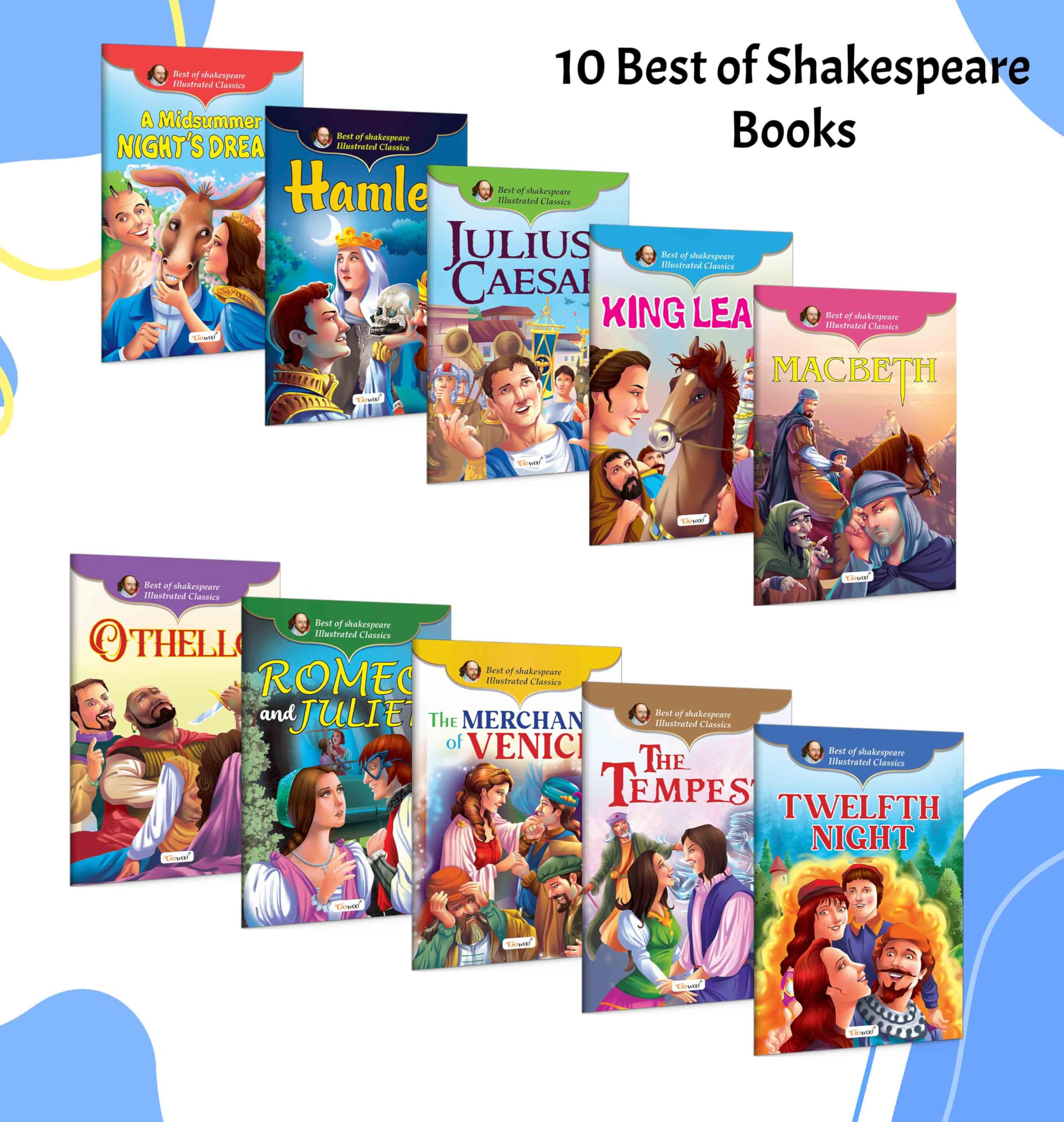 Best of Shakespeare Illustrated Classic: Twelfth Night, Macbeth, Romeo and Juliet, Othello and more  Storytime picture books, C