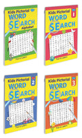 Set Of 4 Books, Kids Word Search 1 To 3 And Kids Word Search Alphabet