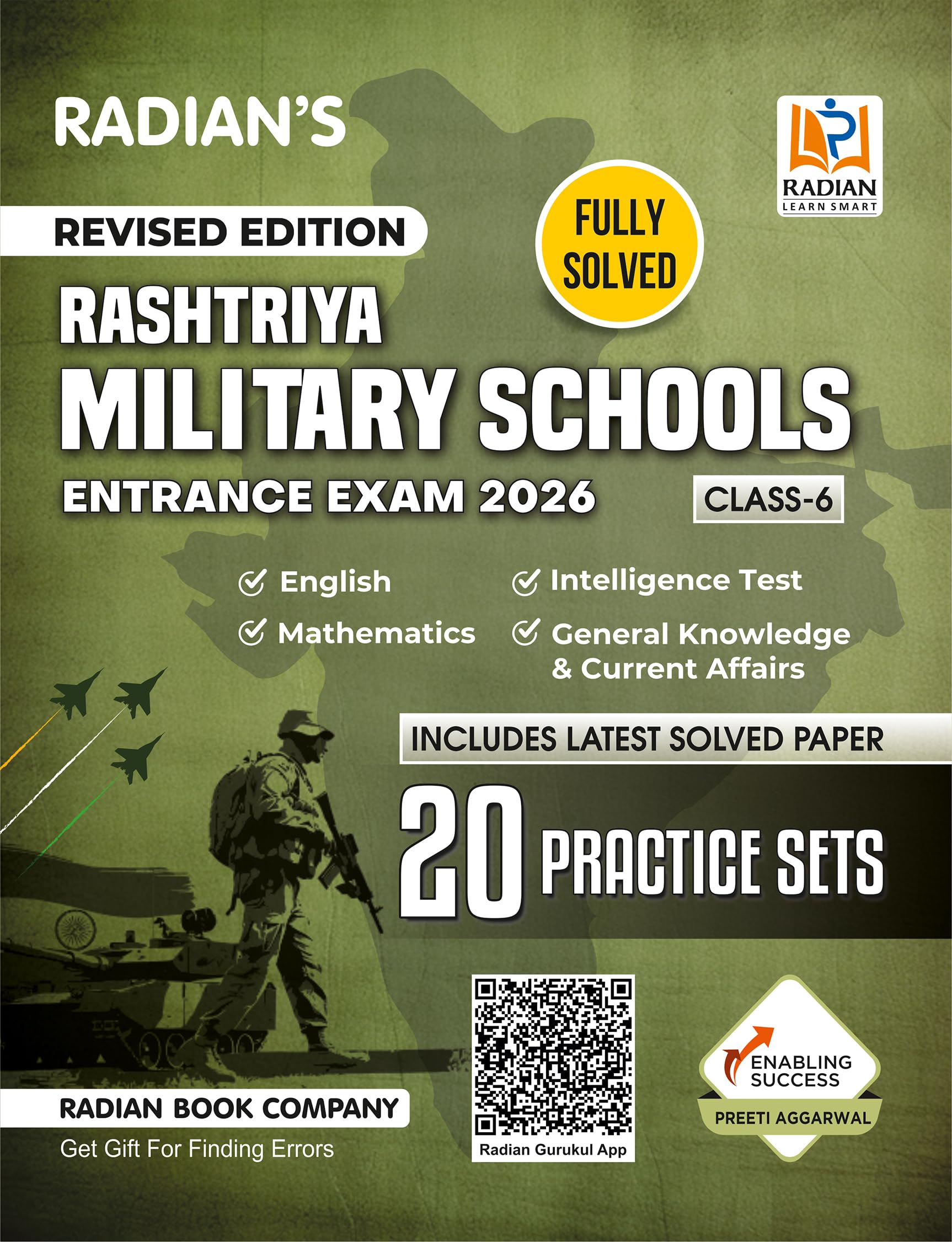 Rashtriya Military School (RMSCET) Class 6 Practice Set Preparation Book for Entrance Exam 2026 in English